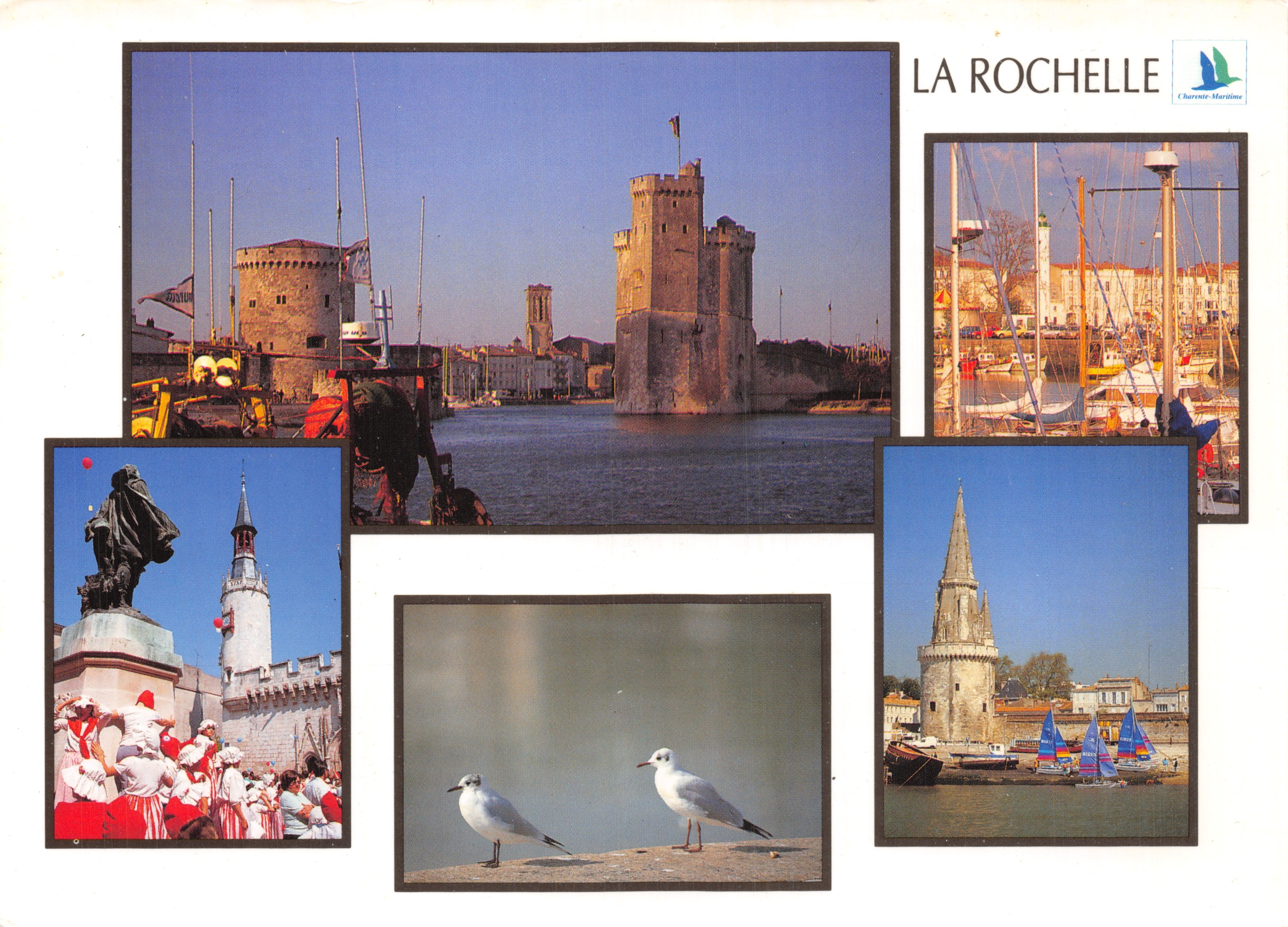 La Rochelle — vue du vieux port et de la Tour des Quatre Sergents — Charente-Maritime