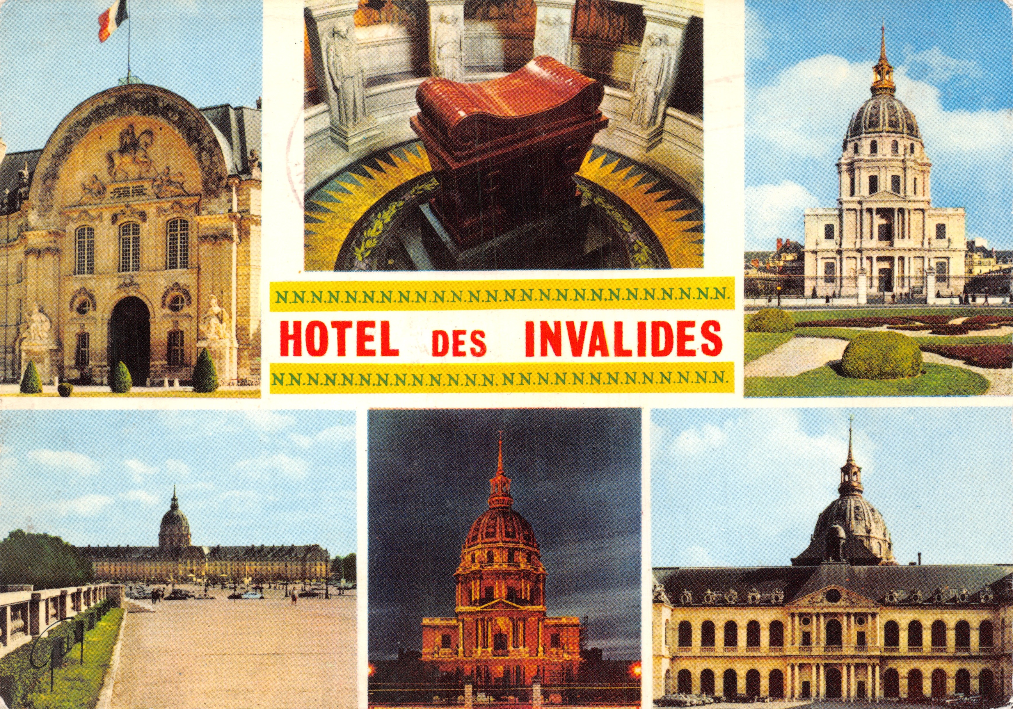 Hôtel des Invalides — vue de la cour d'honneur, du tombeau de Napoléon, du dôme et de la façade nord — éditeur GUY, n° 5185