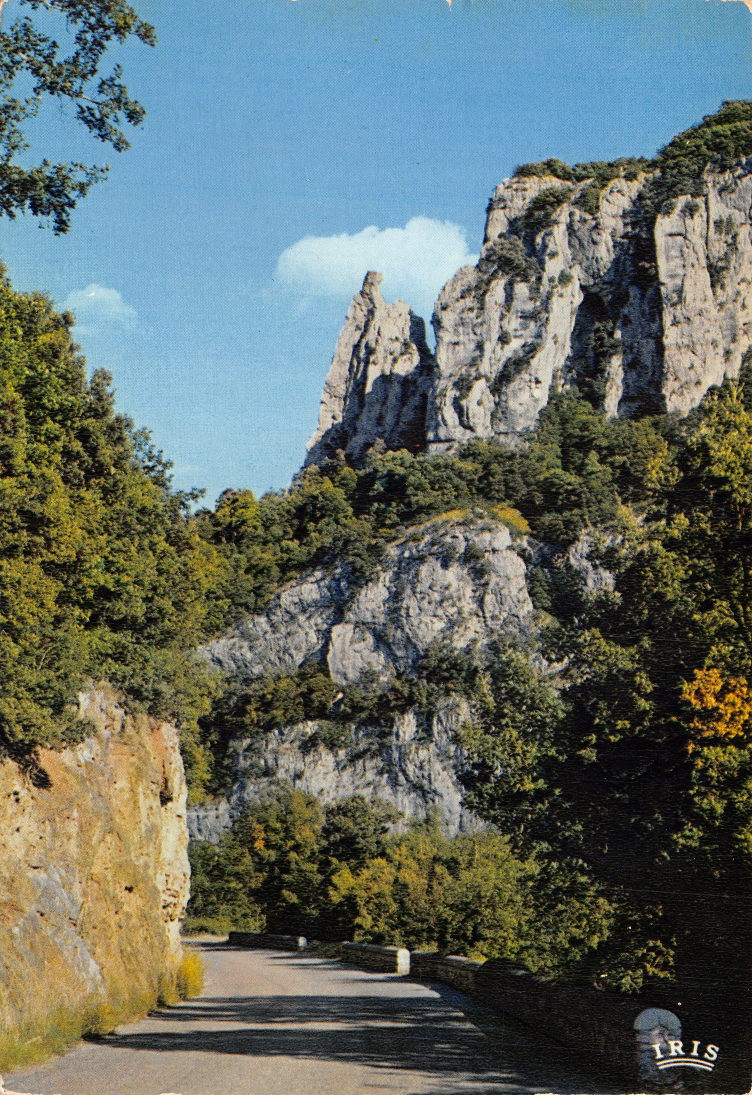 Le Rocher Charlemagne — vue depuis le Pont d'Arc — éditeur IRIS