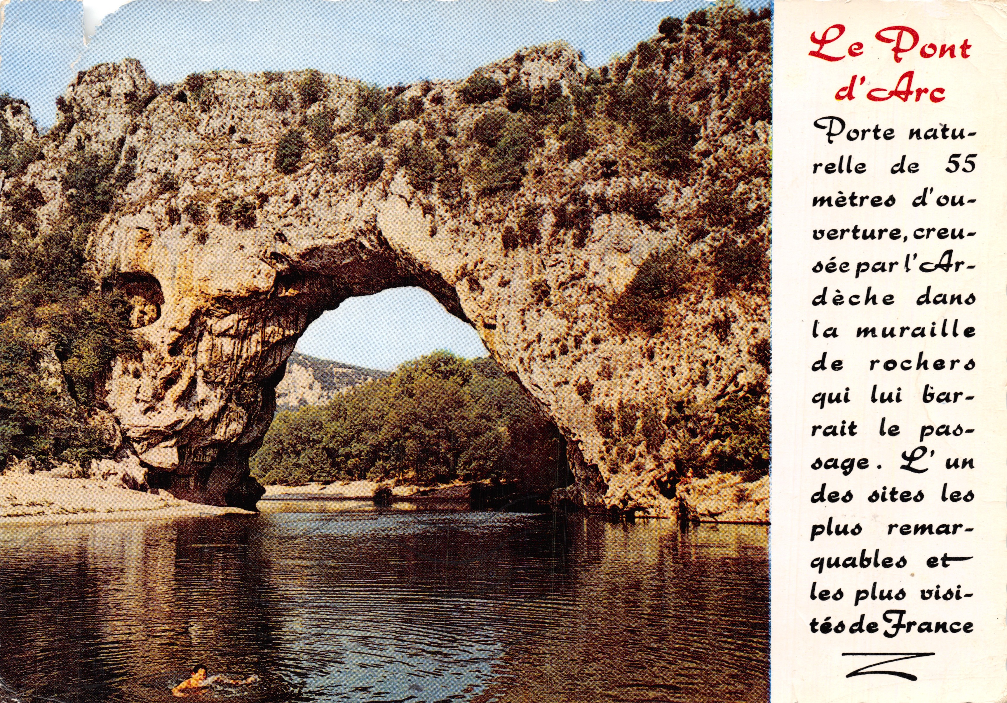 The Arc Bridge — Natural arch 55 meters wide carved into the rock wall, publisher PAYSAGES, no. 01