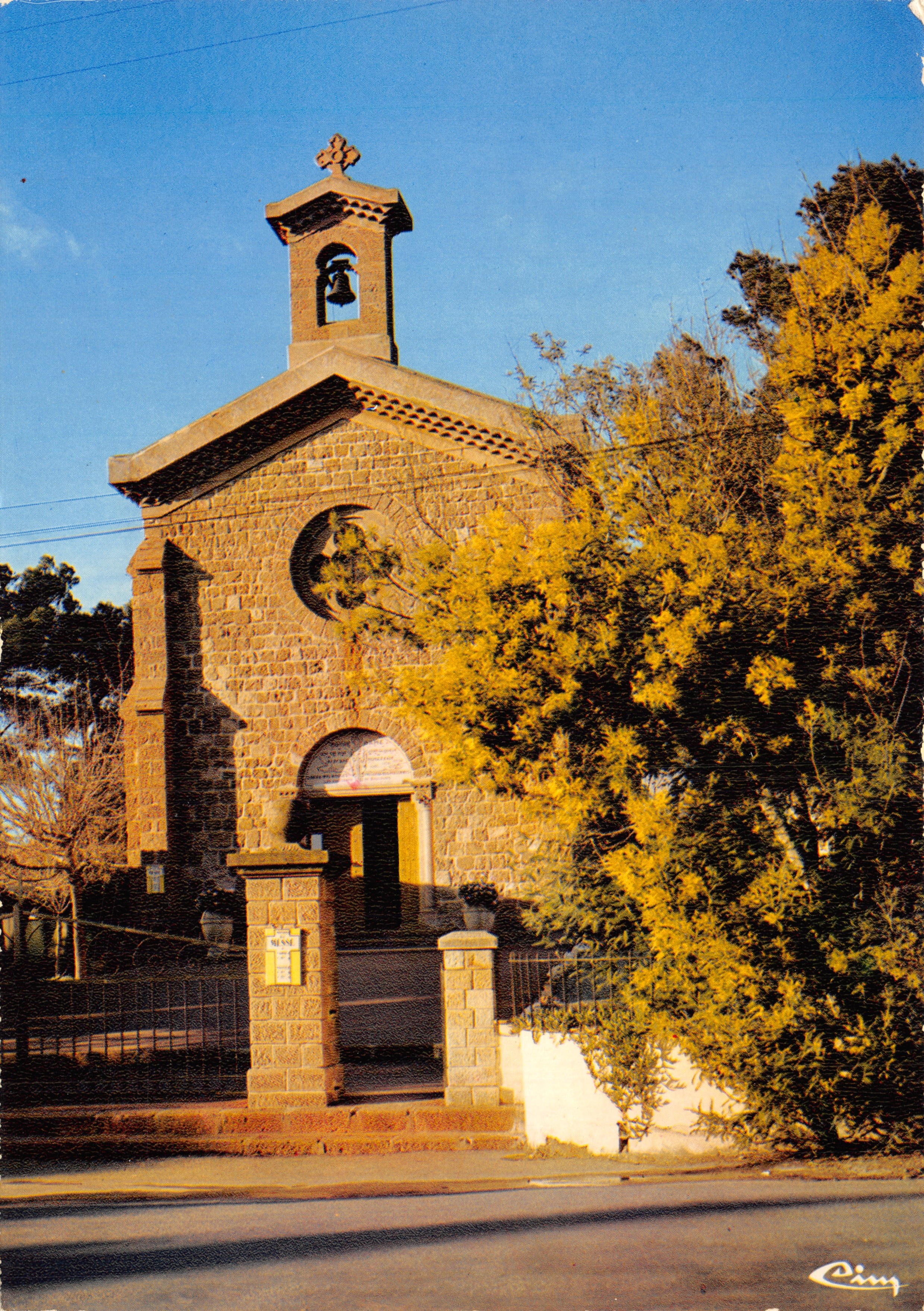 Bouloirès (Var) — chiesa e mimose — editore Cing