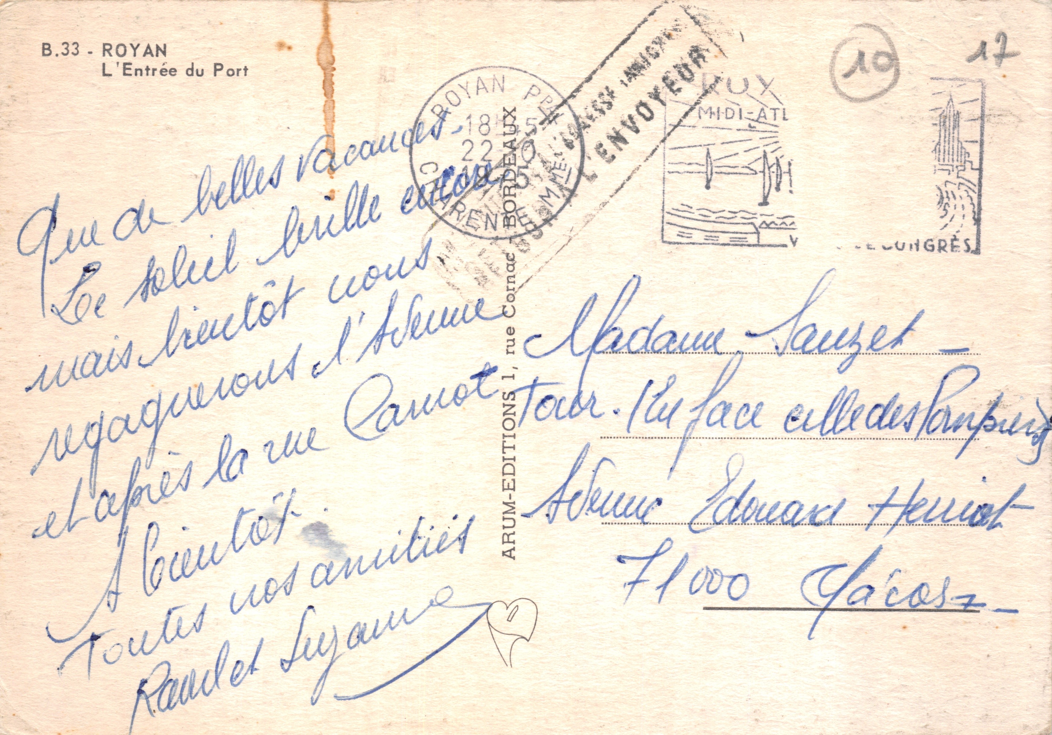 Port de Royan — Entrée du Port — ARUM-EDITIONS — Reverso