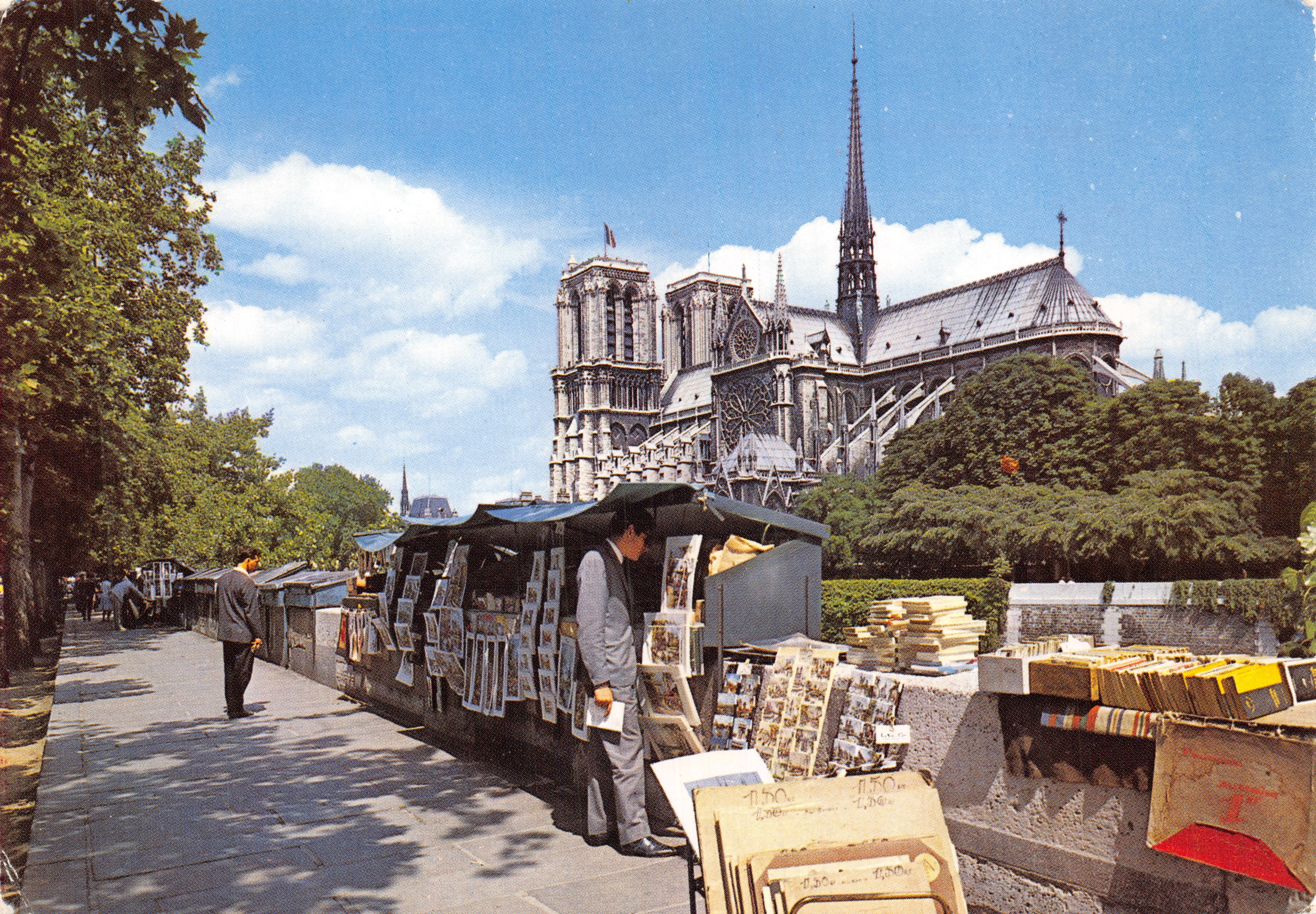 Notre-Dame de Paris — uitzicht met boekenkiosken — uitgever TALECOLOR