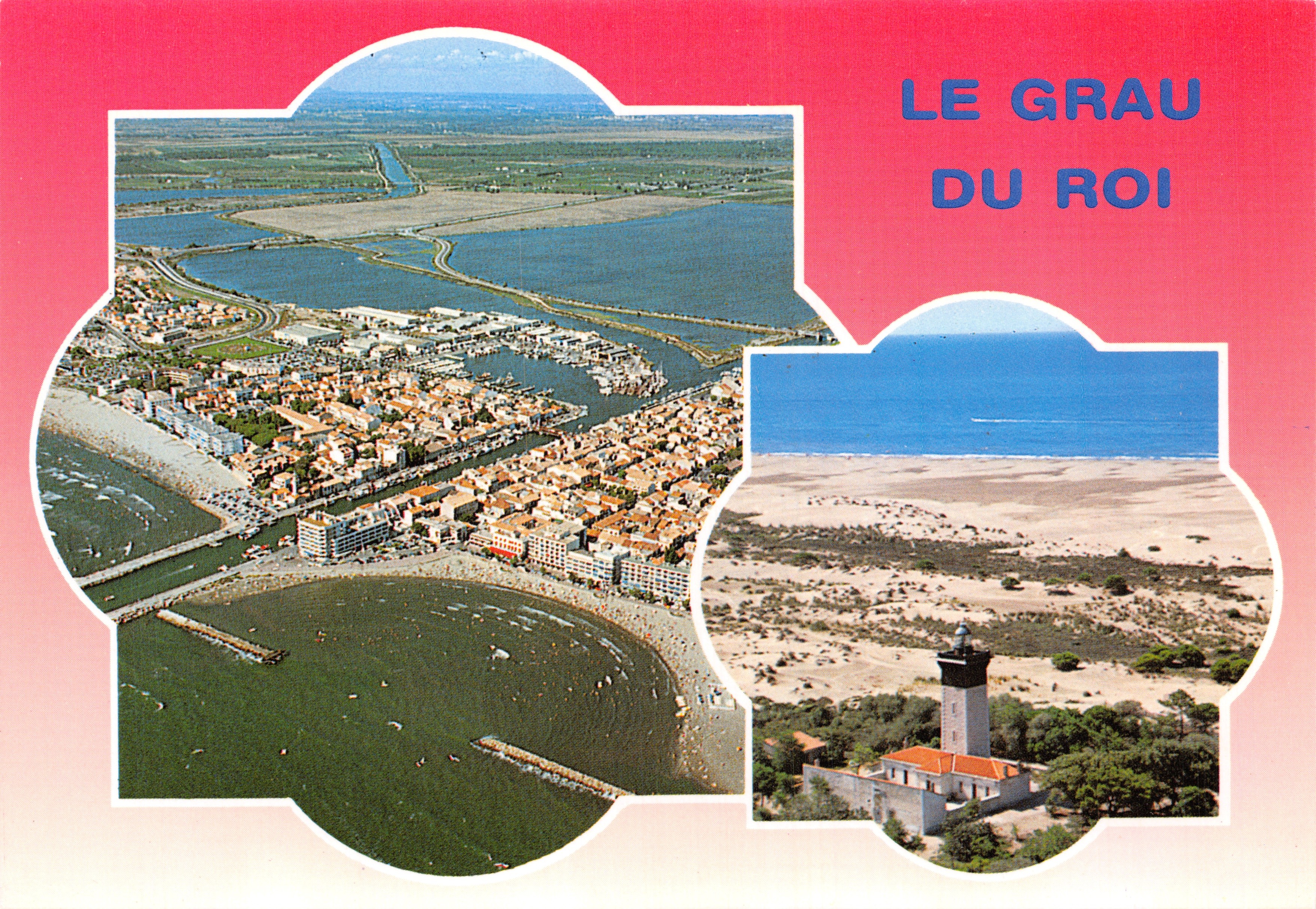 Le Grau-du-Roi — vue aérienne du port et du phare — Éditions de la Palette