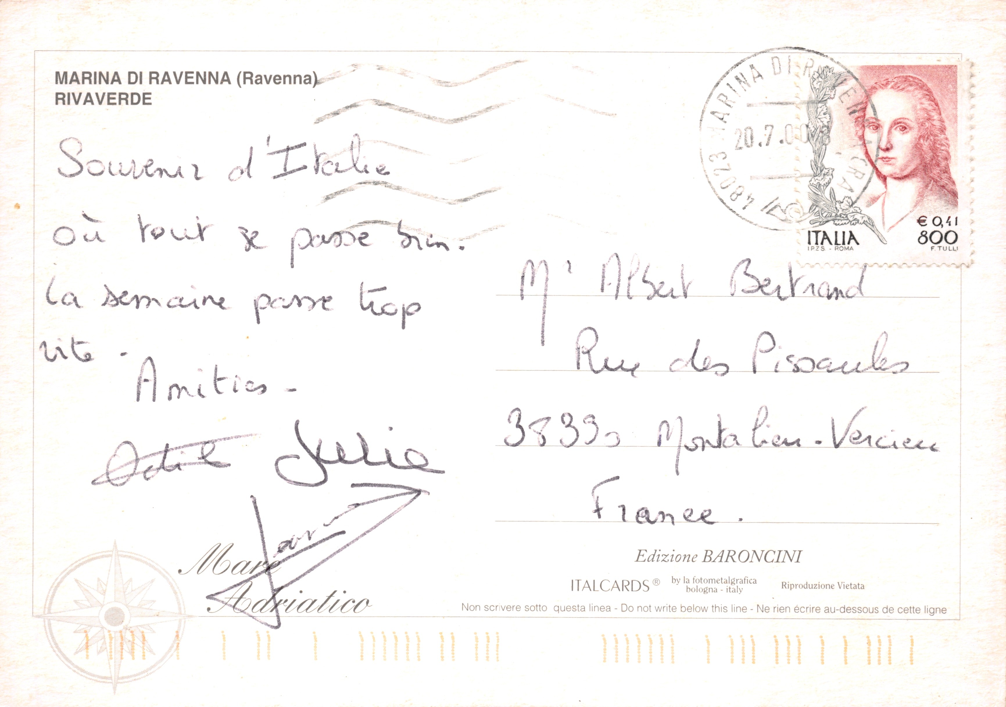 Marina di Ravenna — Rivaverde — Édition ITALCARDS — Reverso