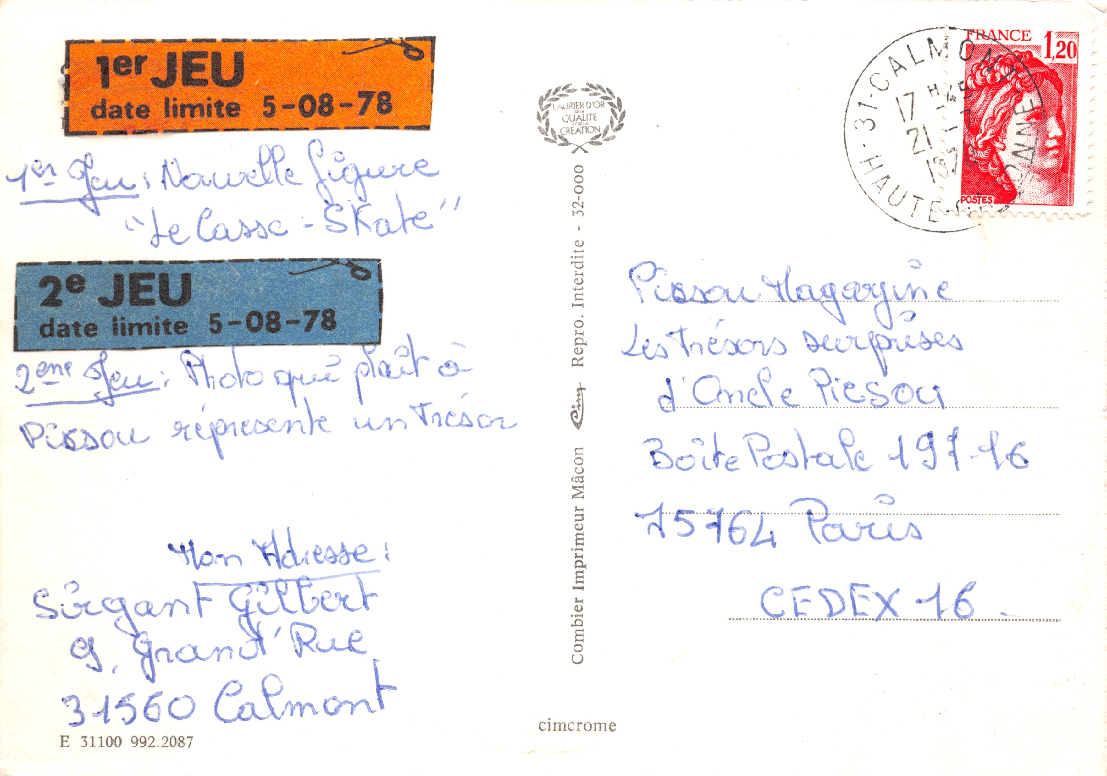 Pissac-sur-Égrenée — vue aérienne du village et de son pont sur le fleuve — éditeur C. Ping — Reverso