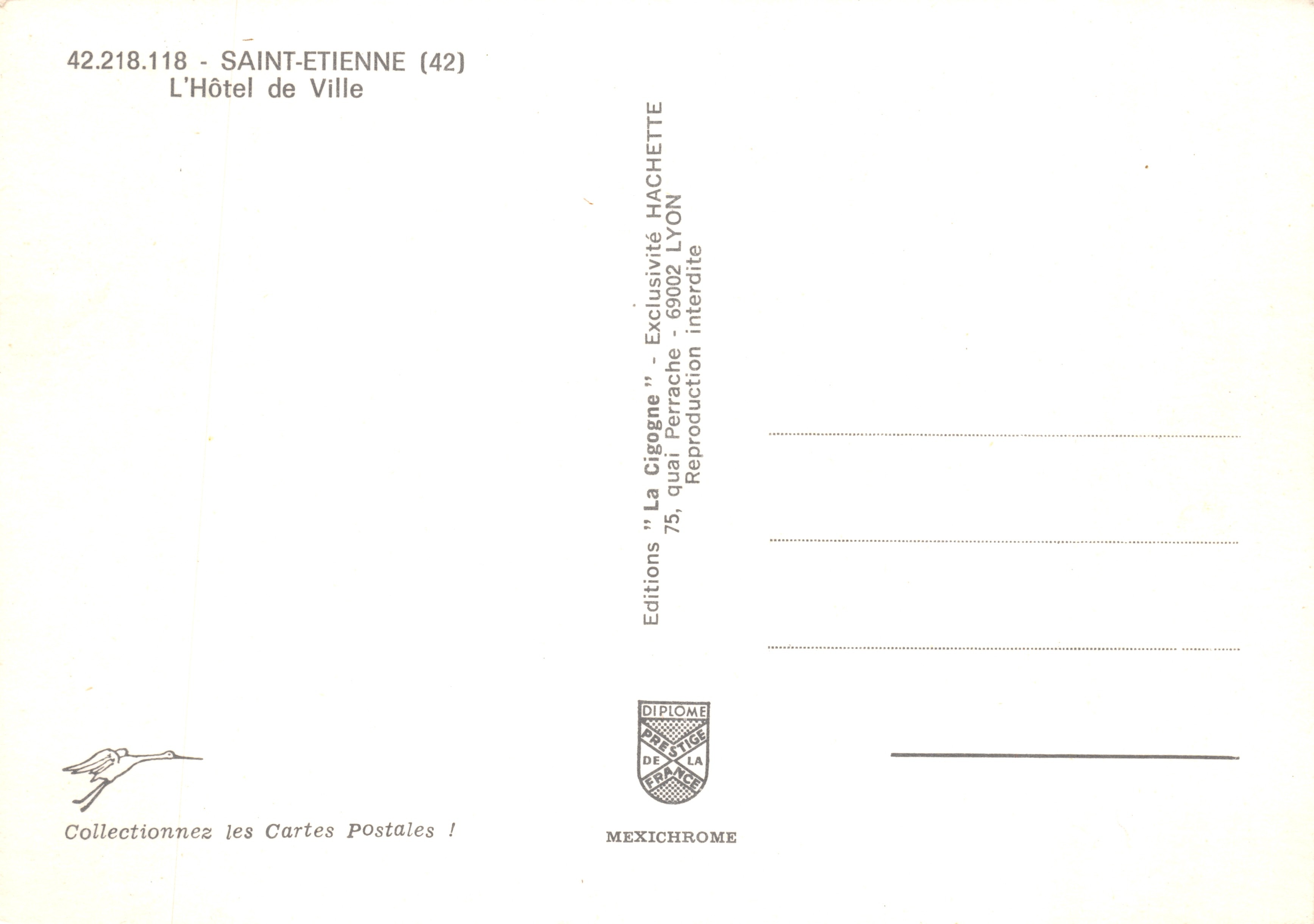 Roanne — Hôtel de Ville — éditeur IRIS — Reverso