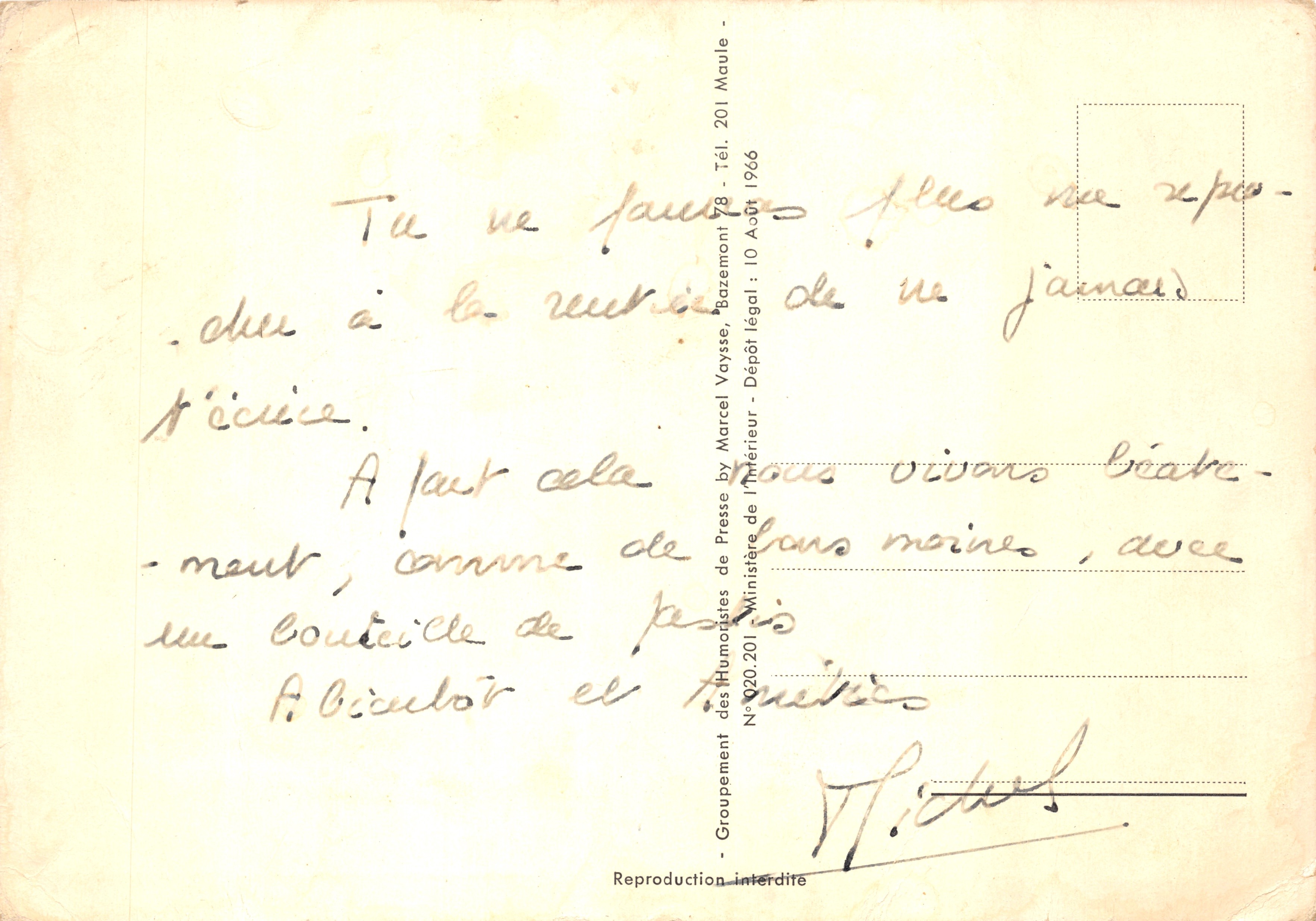 Vertes Campagnes — scène de campagne avec femme et homme près d'un arbre — éditeur Alexandre — Verso