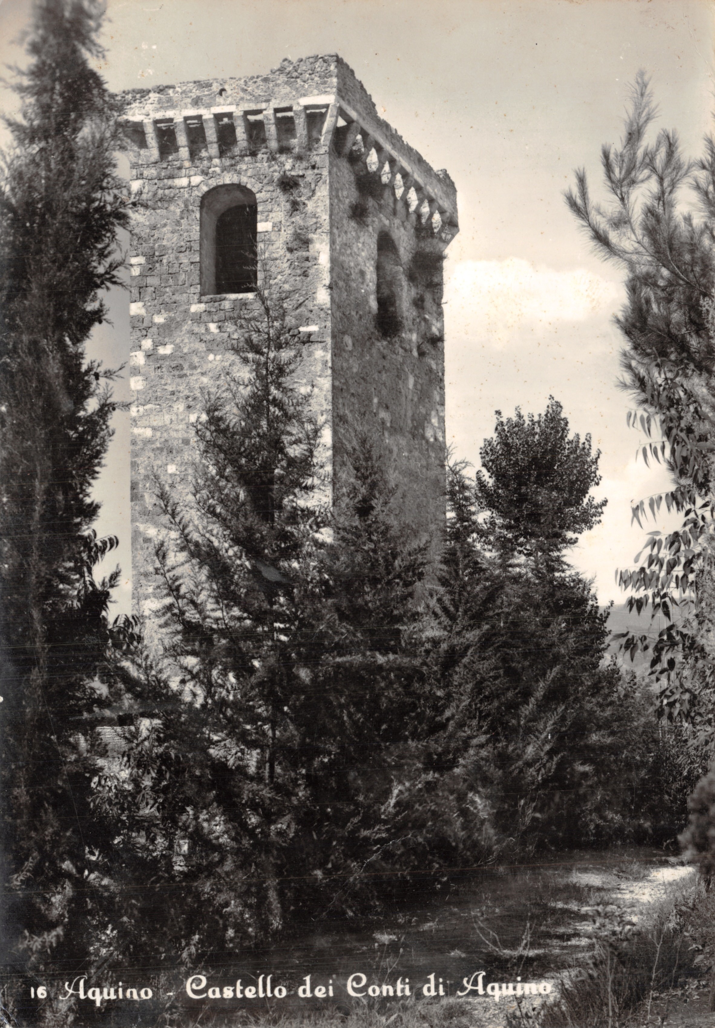 Aiquino — Tour du Château des Comtes d'Aquino — Del Duca - Tab. e Cartoleria - Aquino