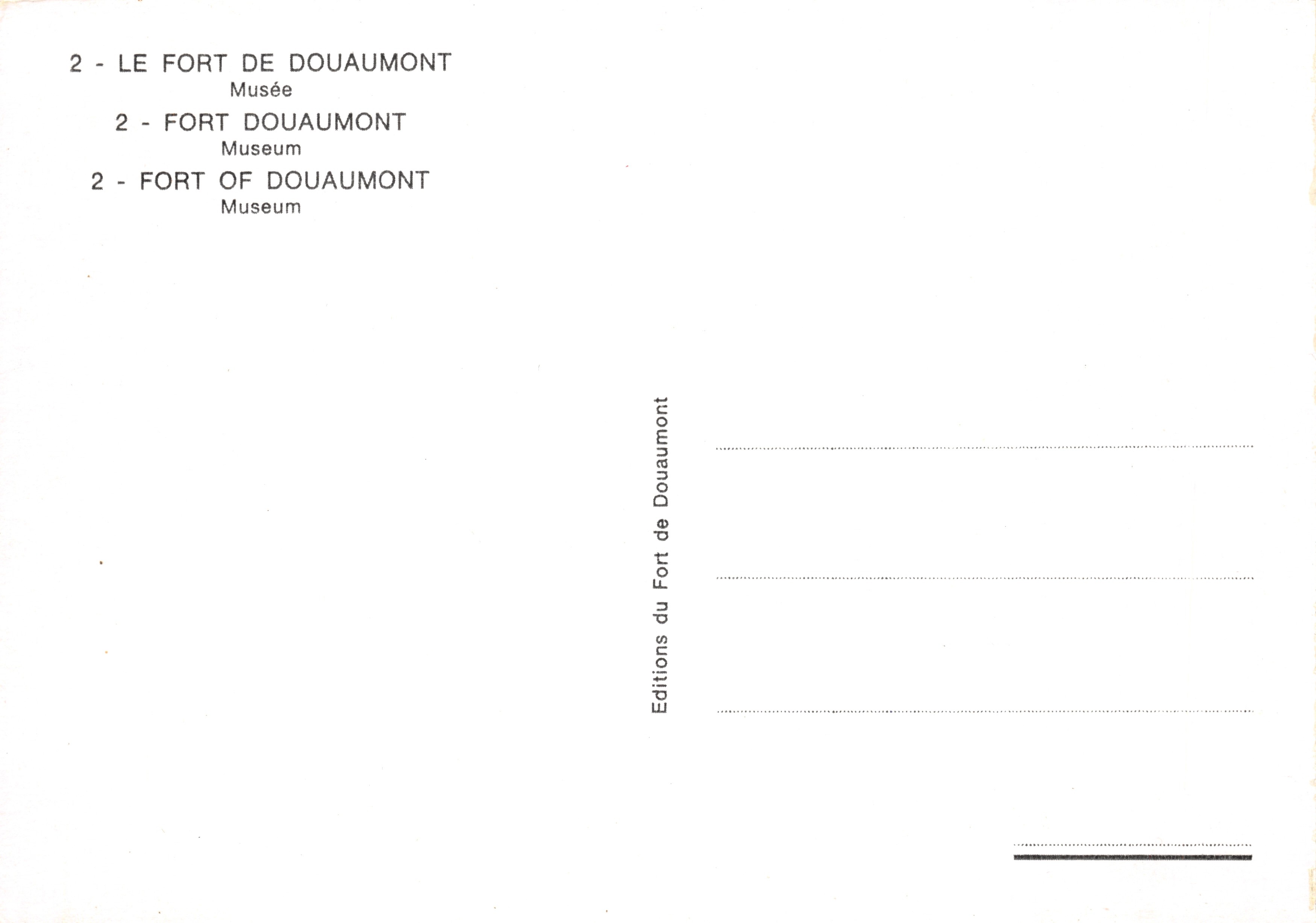 Intérieur du fort de Douaumont — musée — Éditions du Fort de Douaumont n°2 — Reverso