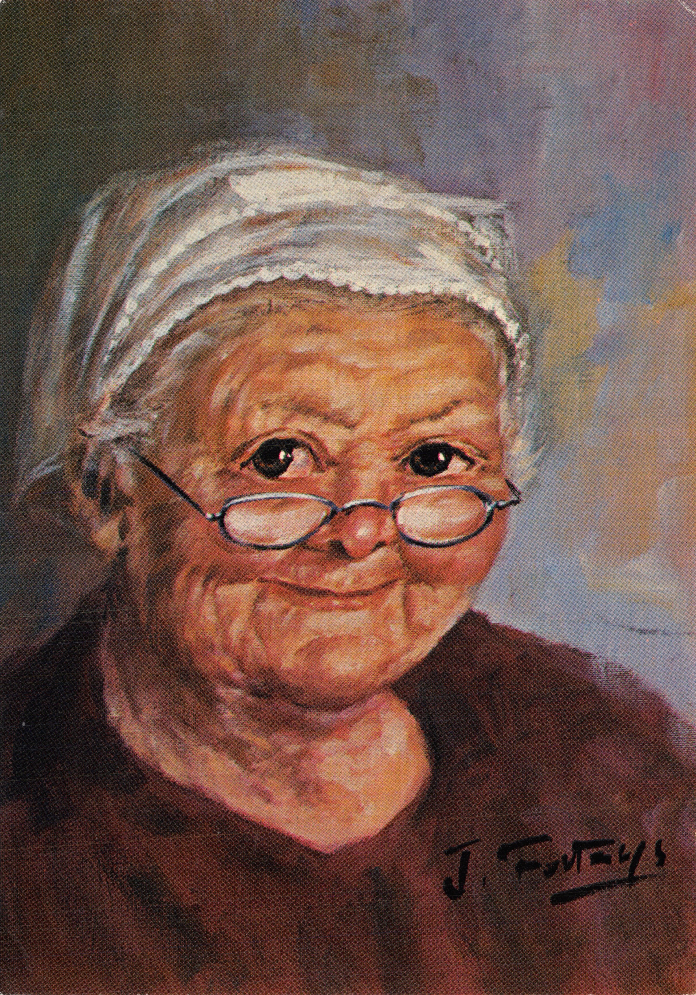 Porträt von Grand-Mère Victorine — Ölgemälde — Verlag ThéoJAC Éditions Réunies