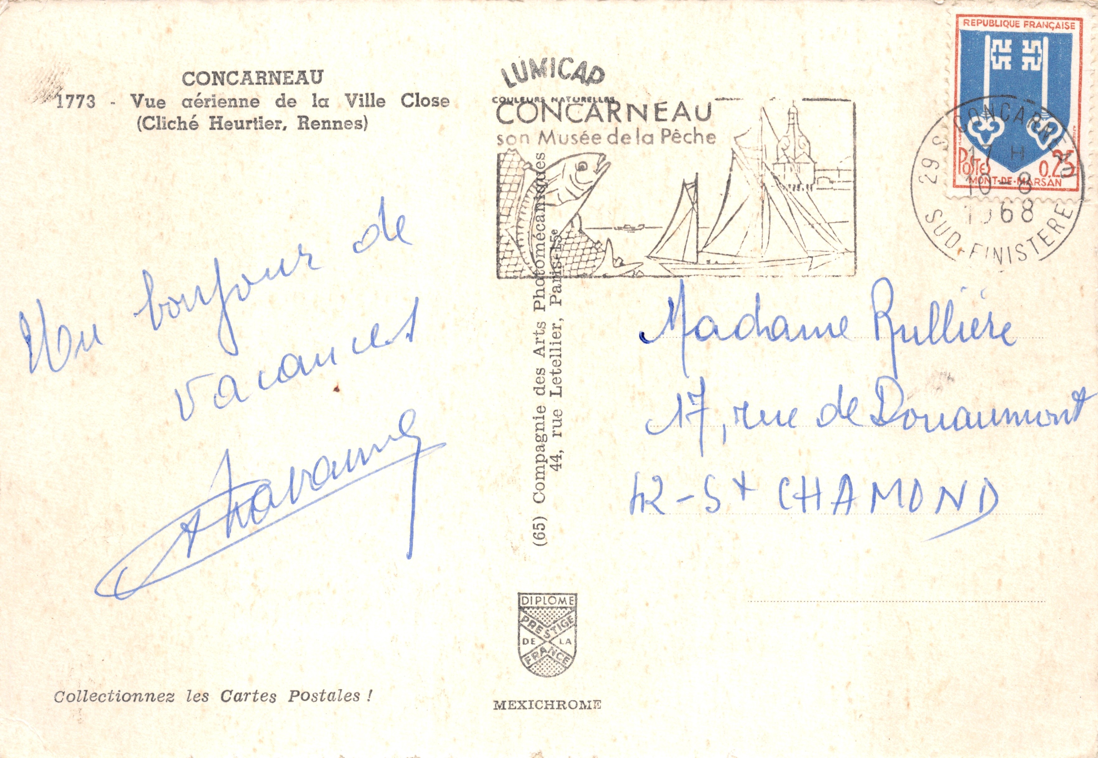 Concarneau — Vista aerea della città chiusa — Lumicap — Verso