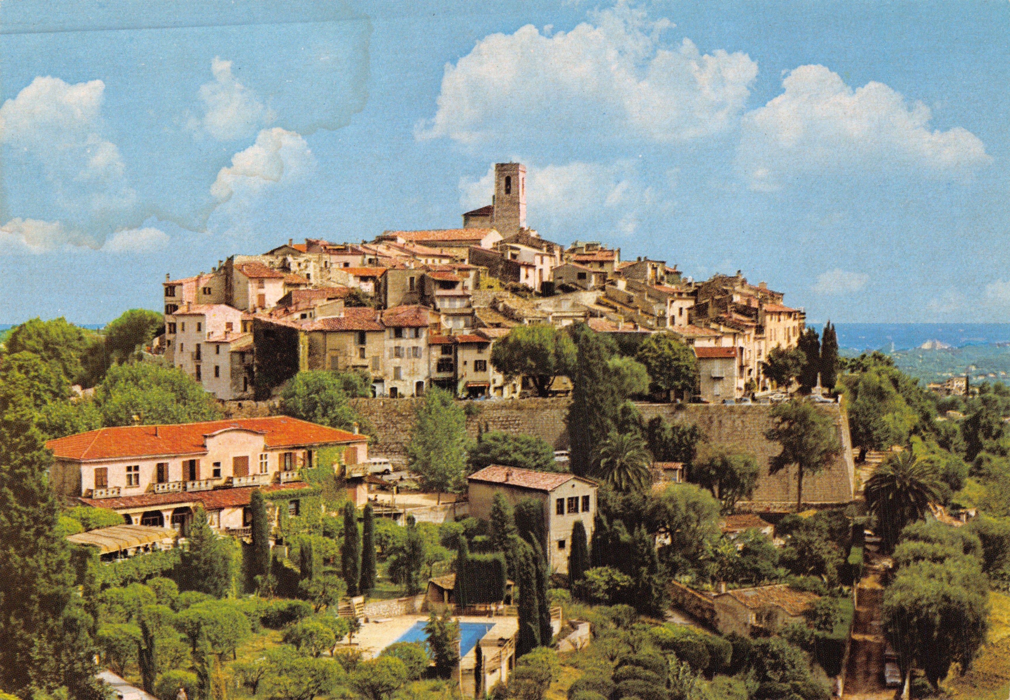 Saint-Paul - vue panoramique avec remparts et église - Éditions S.E.P.T. - n° 58/74