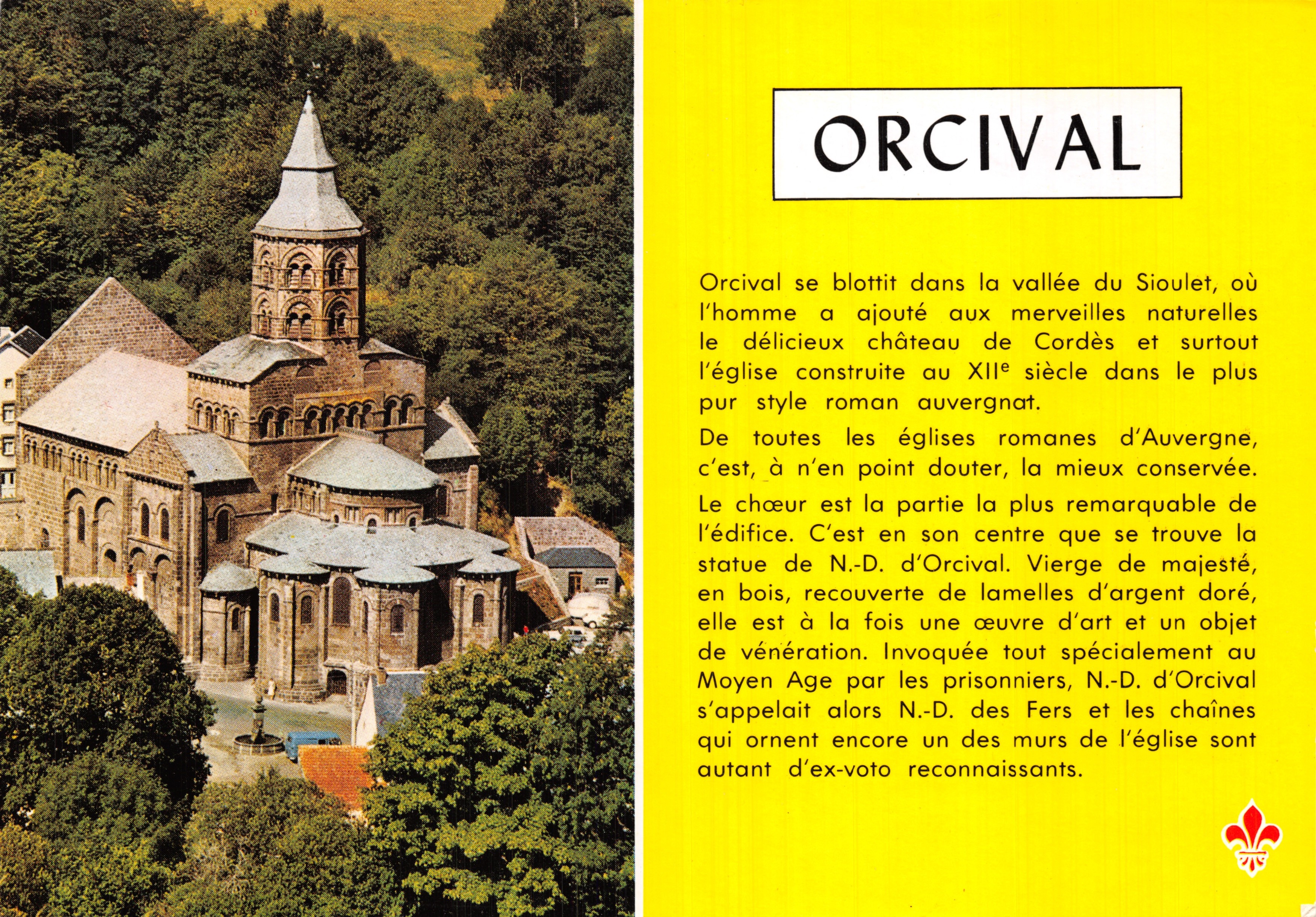 Orcival — chiesa romanica del XII secolo — Éditions Leconte