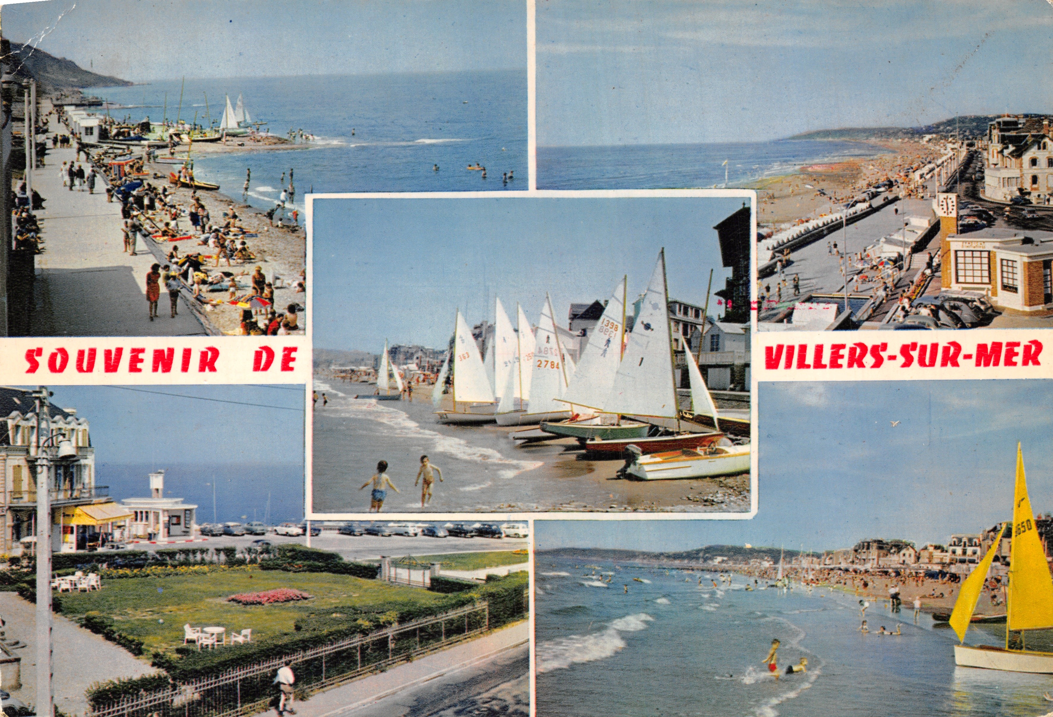 Villiers-sur-Mer — vue de la plage, du port et des voiliers — éditeur LUMICAP