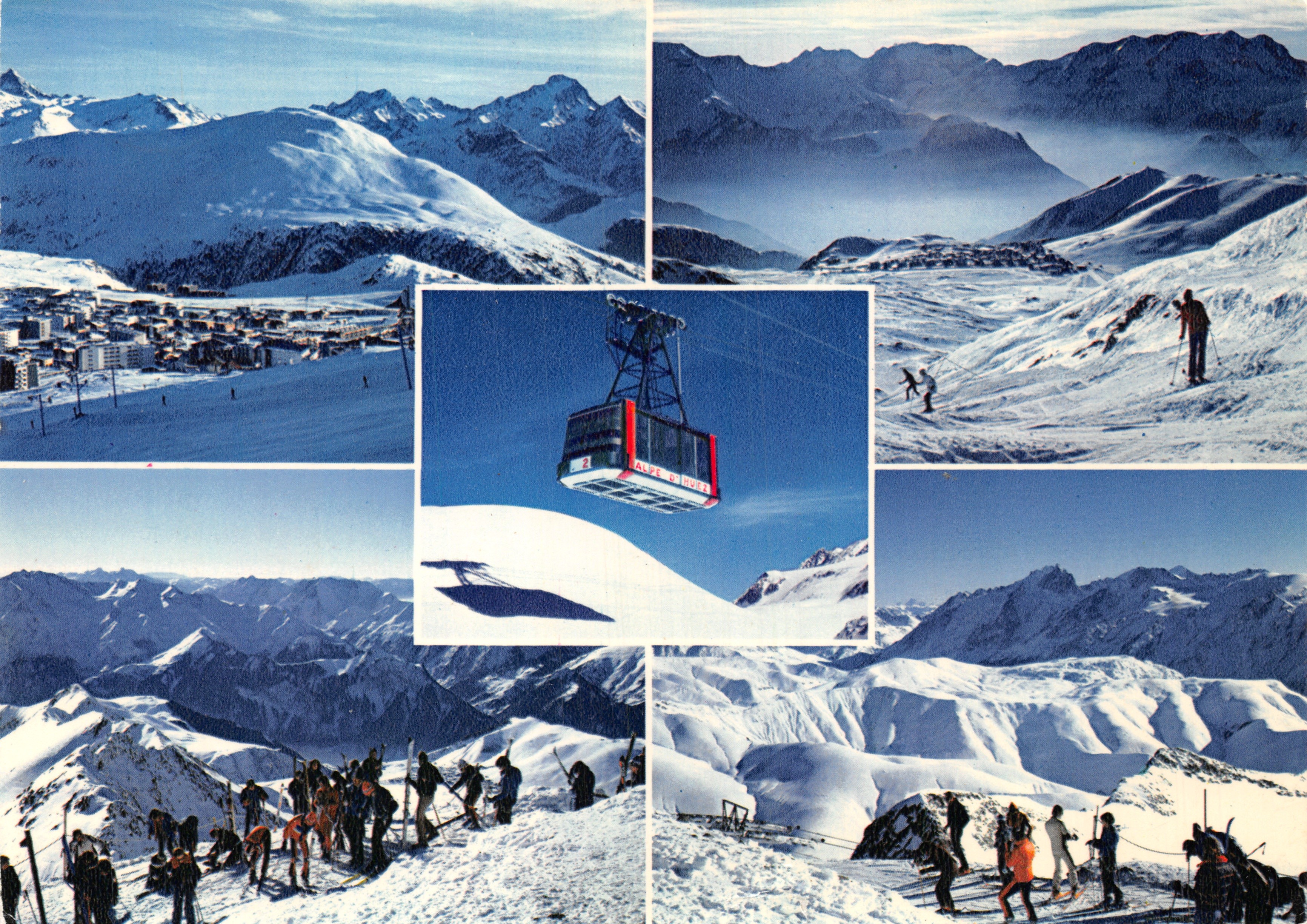 Los Alpes - L'Alpe d'Huez — vista panorámica y estación de esquí — editor Éditions Internationales du Tourisme, n.º 81