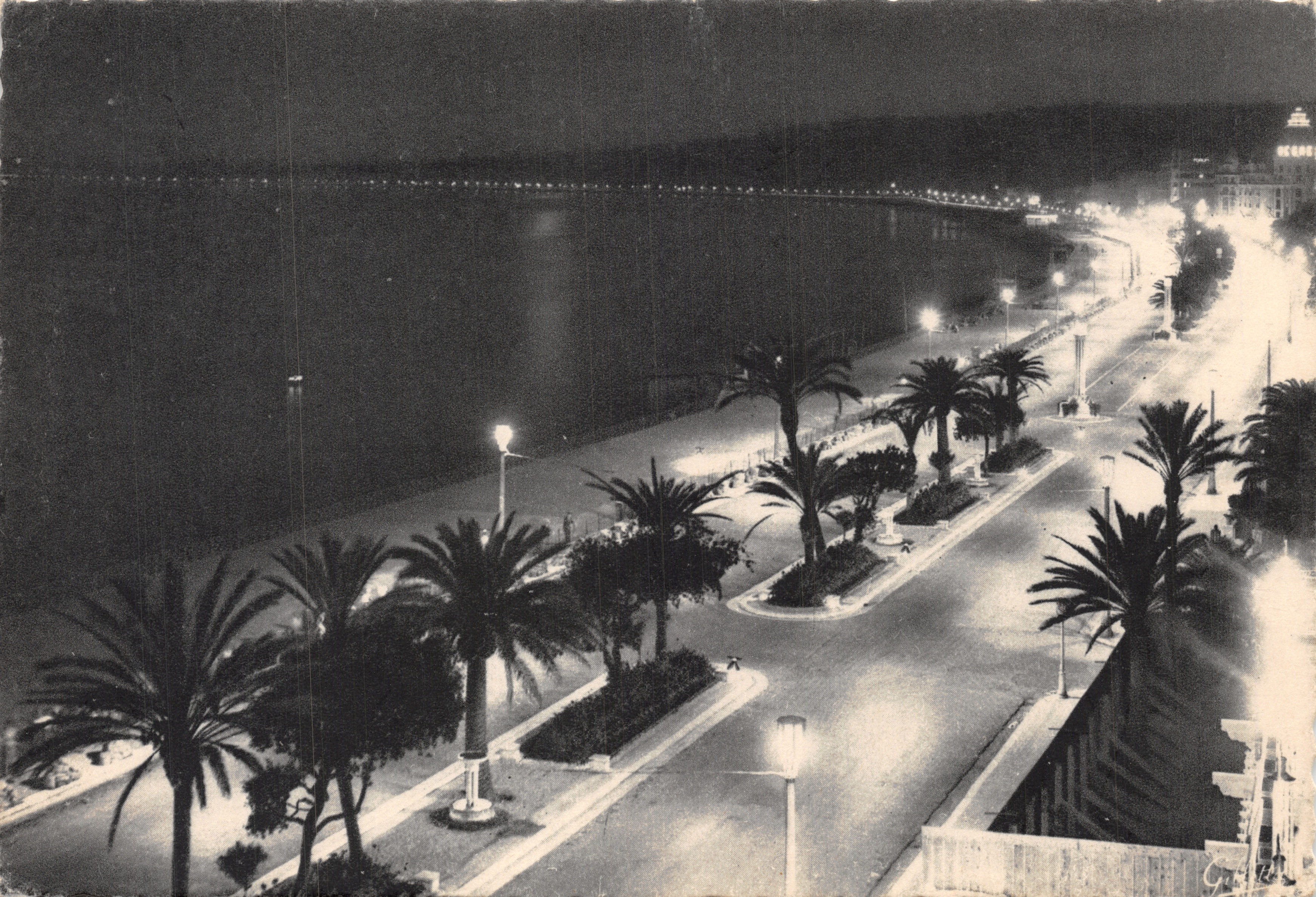 Nice — La Baie des Anges la Nuit — L. Gilletta & Cie, éditeur