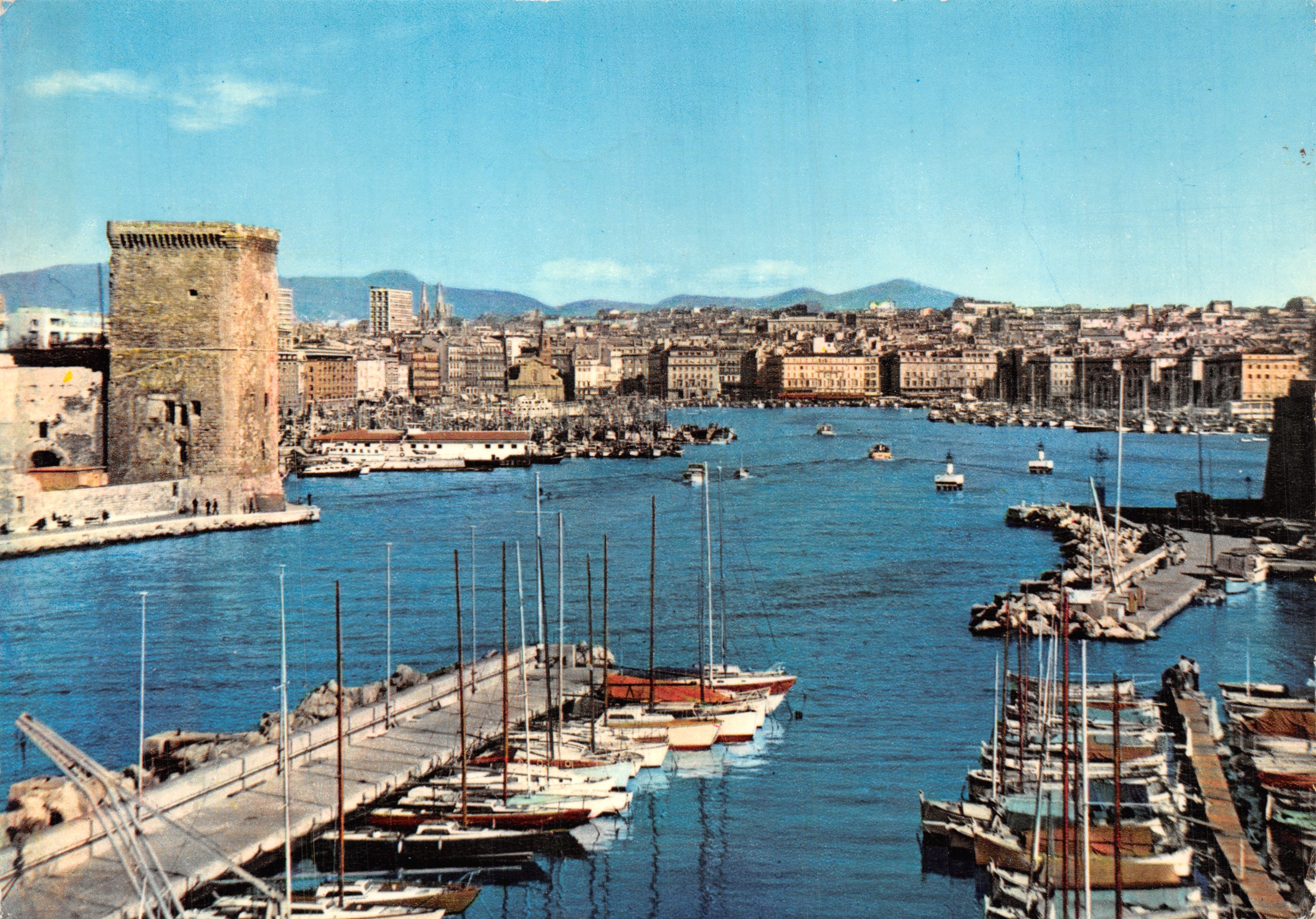 Le Vieux-Port de Marseille — vue avec le Fort Saint-Jean — éditeur Société Arts & Images, n° 13530