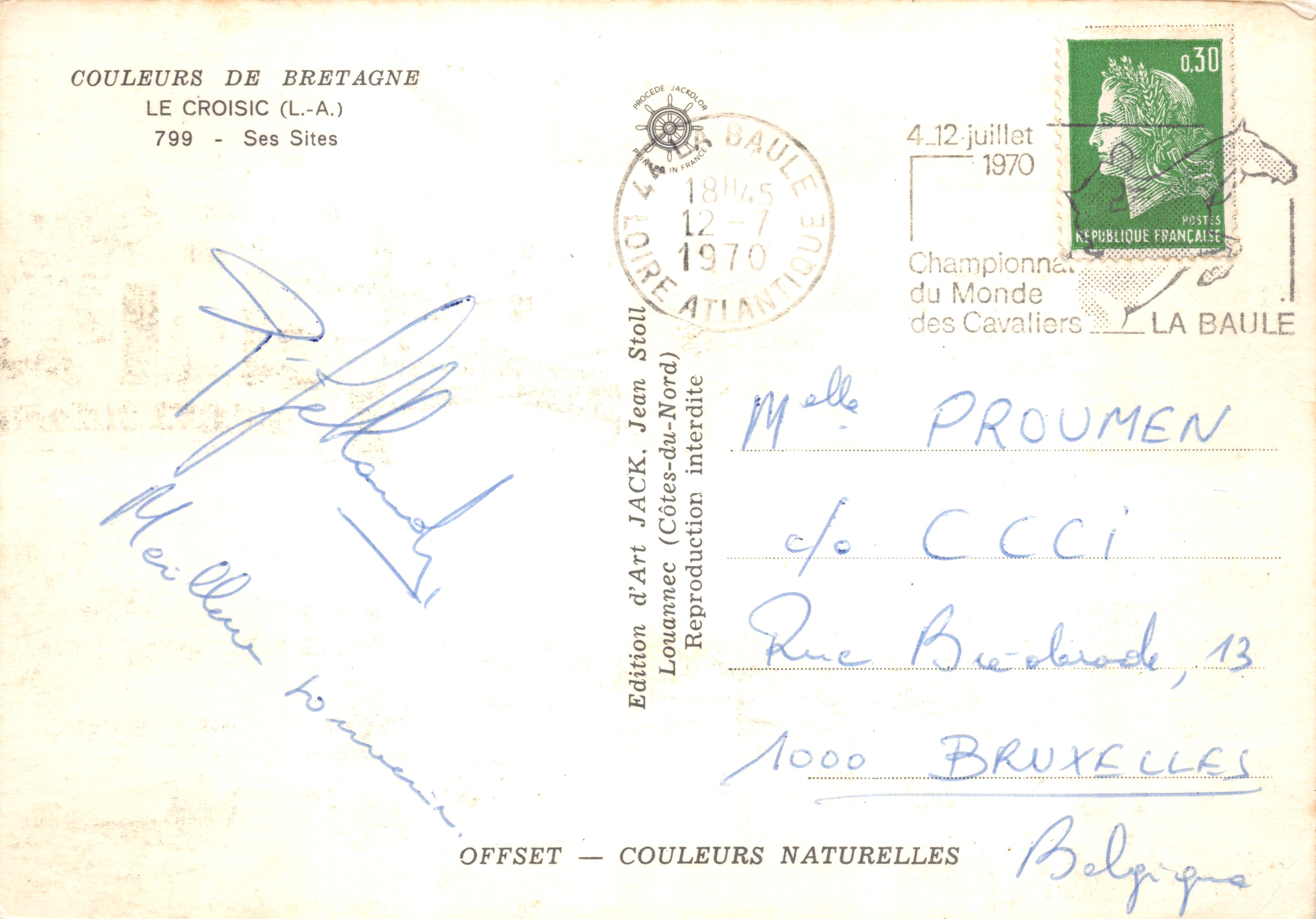 Le Croisic — port et plage — Édition d'Art JACK (Côtes-du-Nord) n°799 — Rückseite