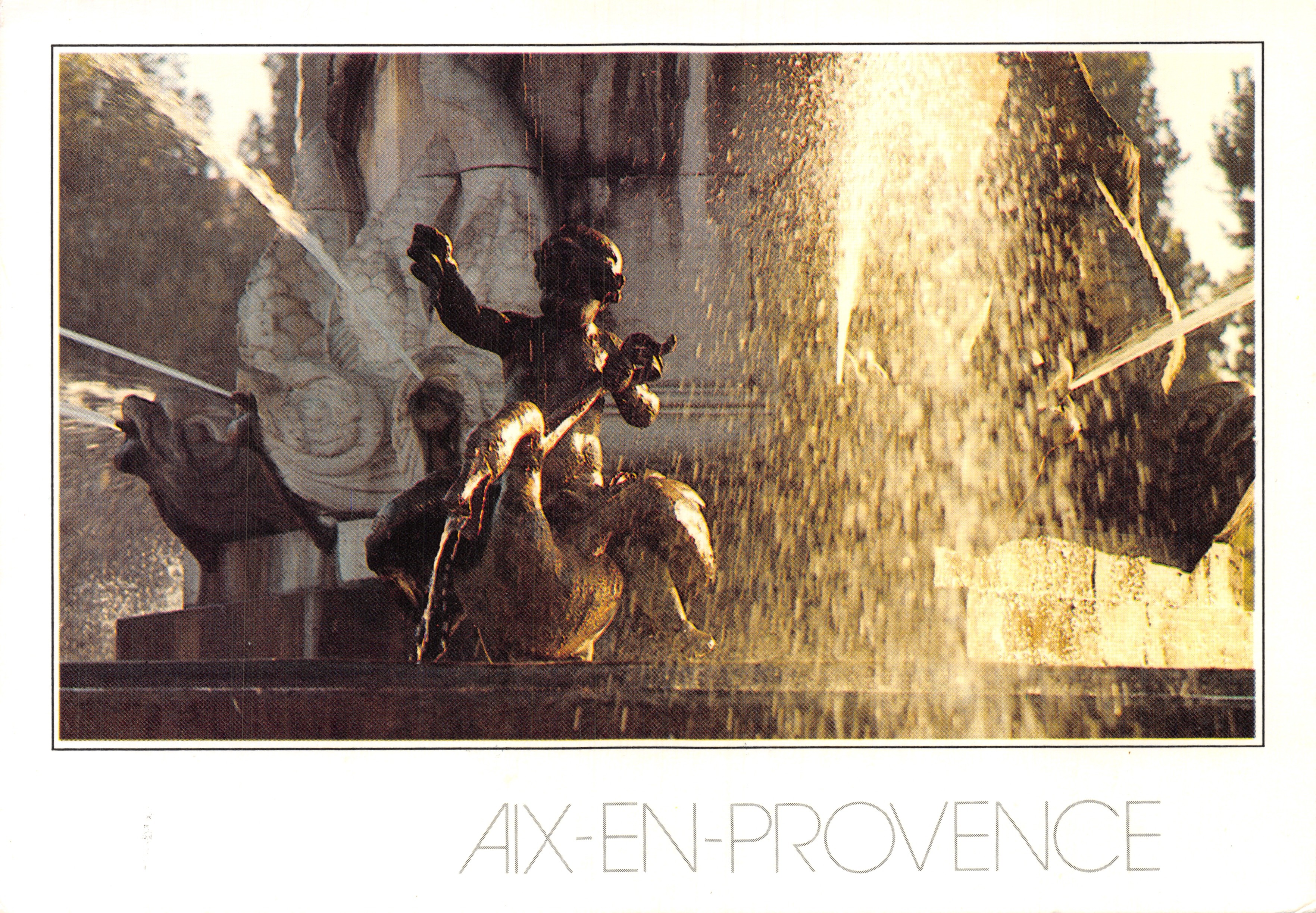 Fontaine — sculpture d'enfant sur cheval — AIX-EN-PROVENCE
