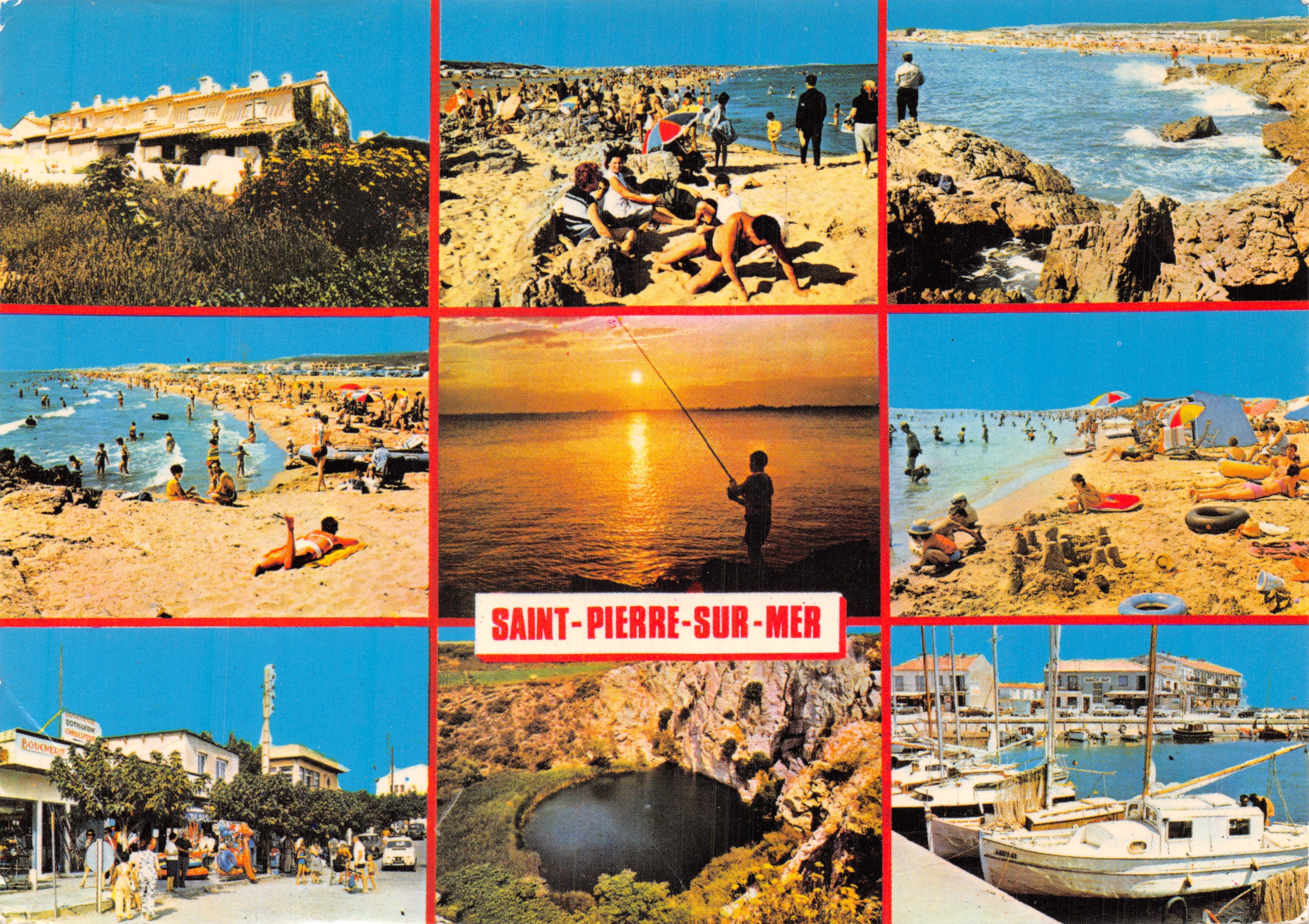 Saint-Pierre-sur-Mer — vue panoramique en collage — Éditions Magenta