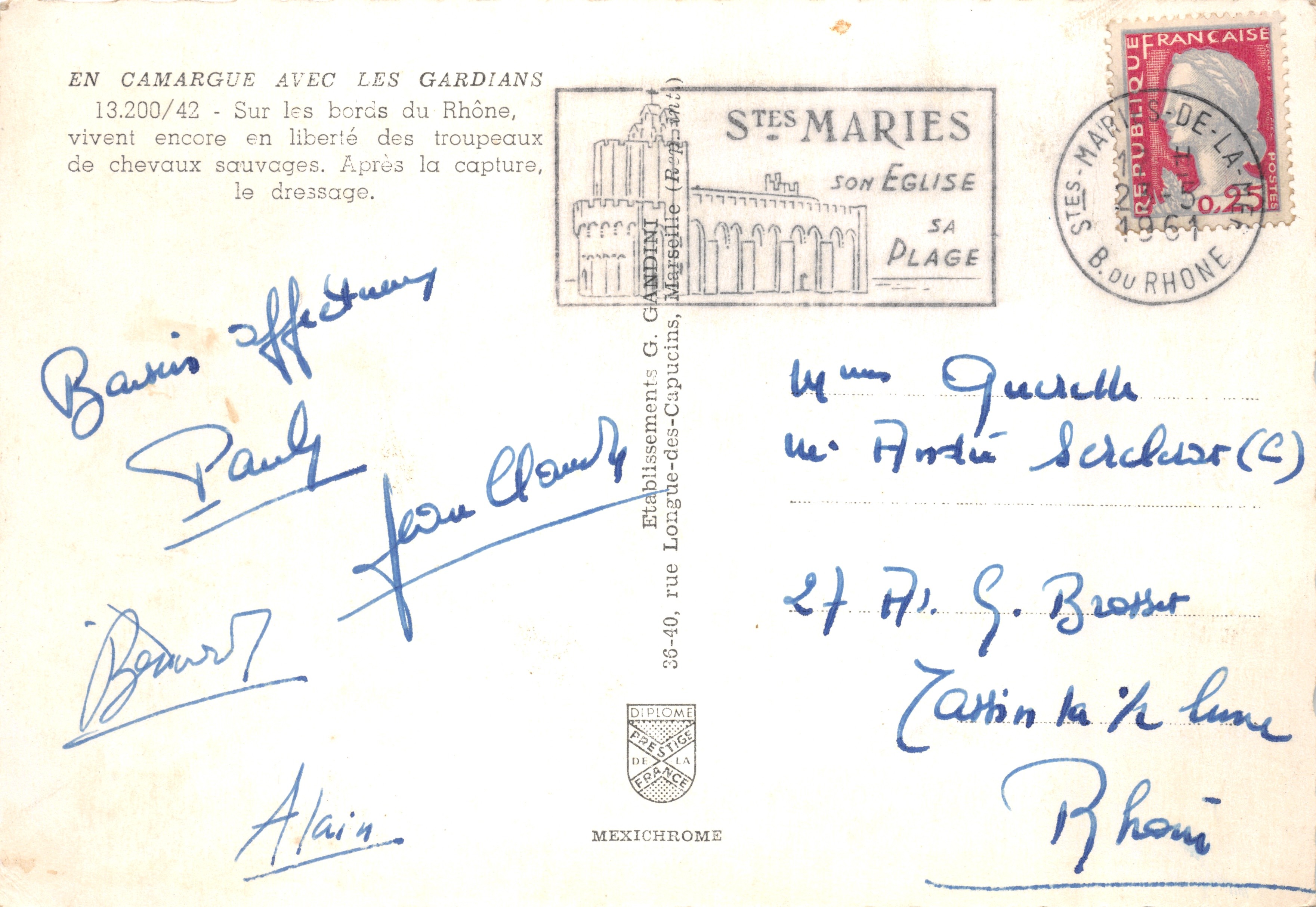 Camargue — Chevaux sauvages et dressage — Éditeur IRIS — Rückseite