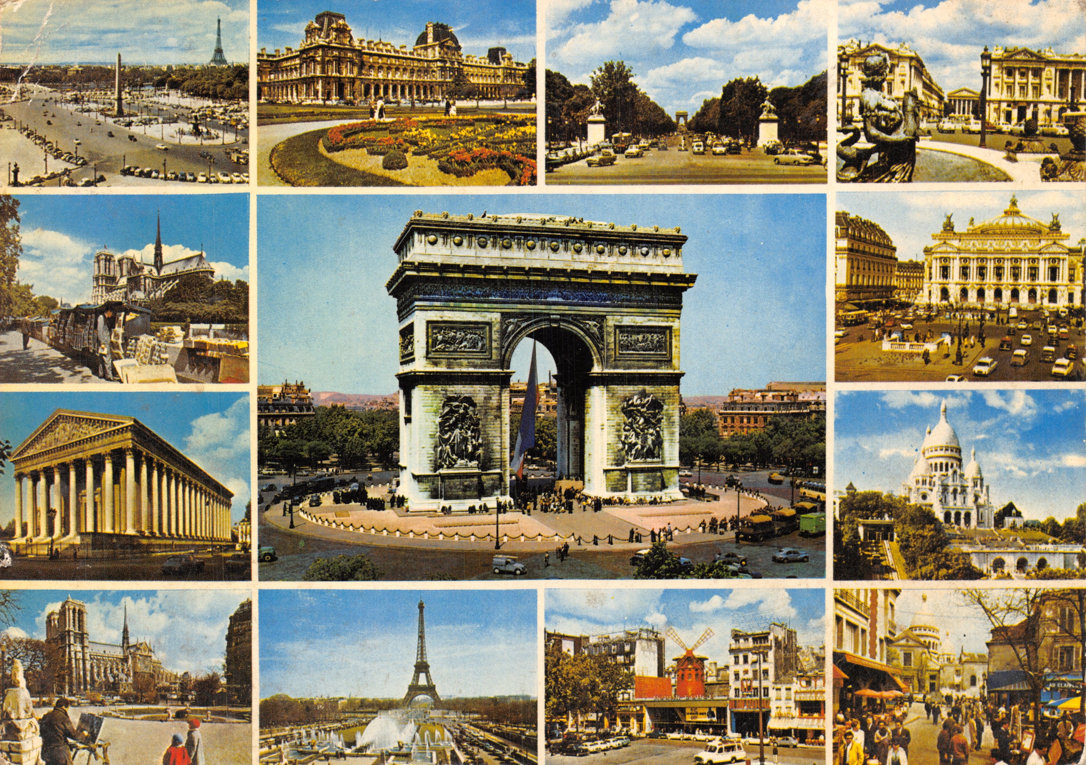 Paris — vue panoramique de monuments — Imprimerie Couleurs Napoléon