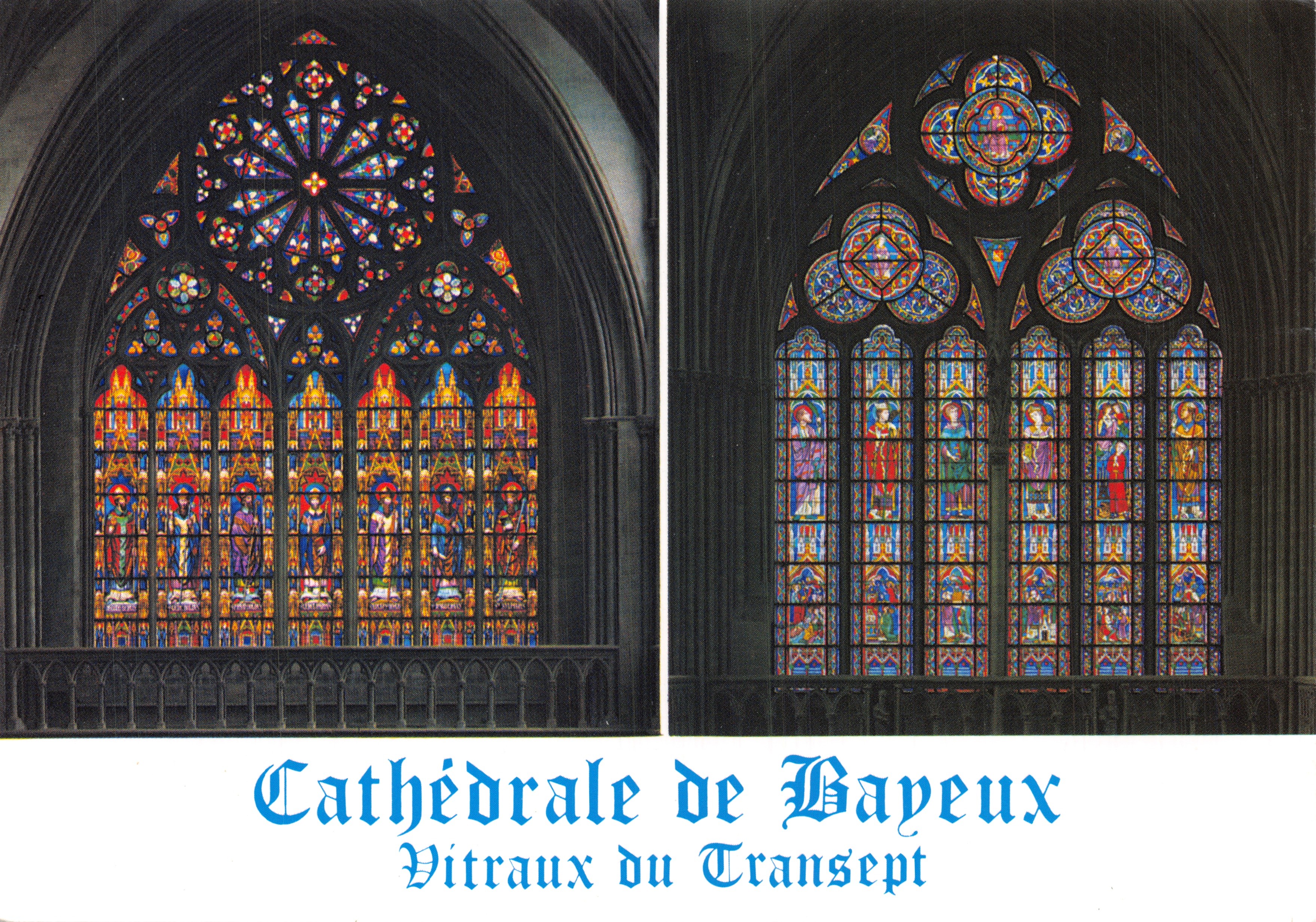 Cathédrale de Bayeux — Vitraux du Transept — éditeur ARTAUD Frères CARQUEFOU