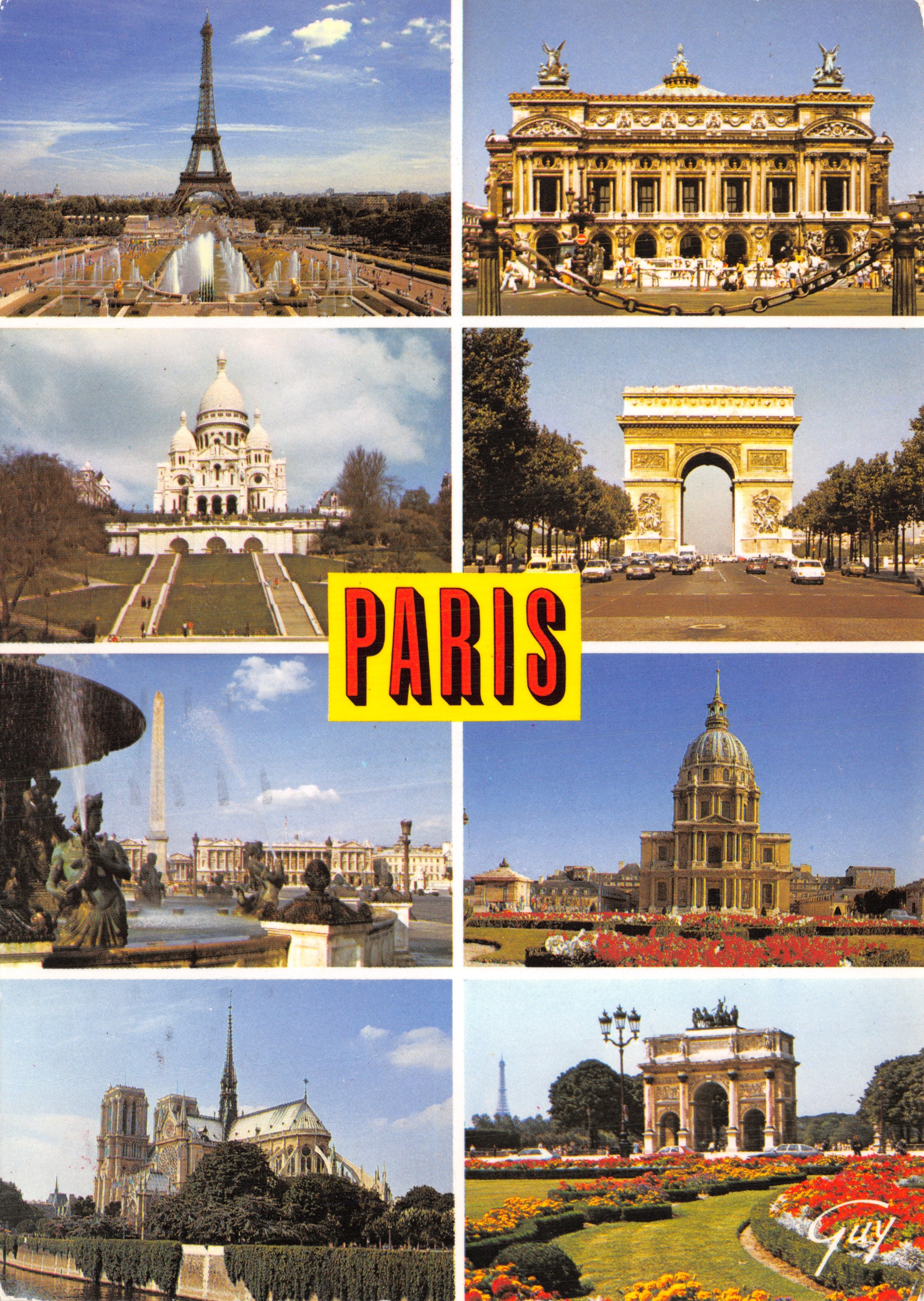 Paris — vue panoramique des monuments — Éditions GUY