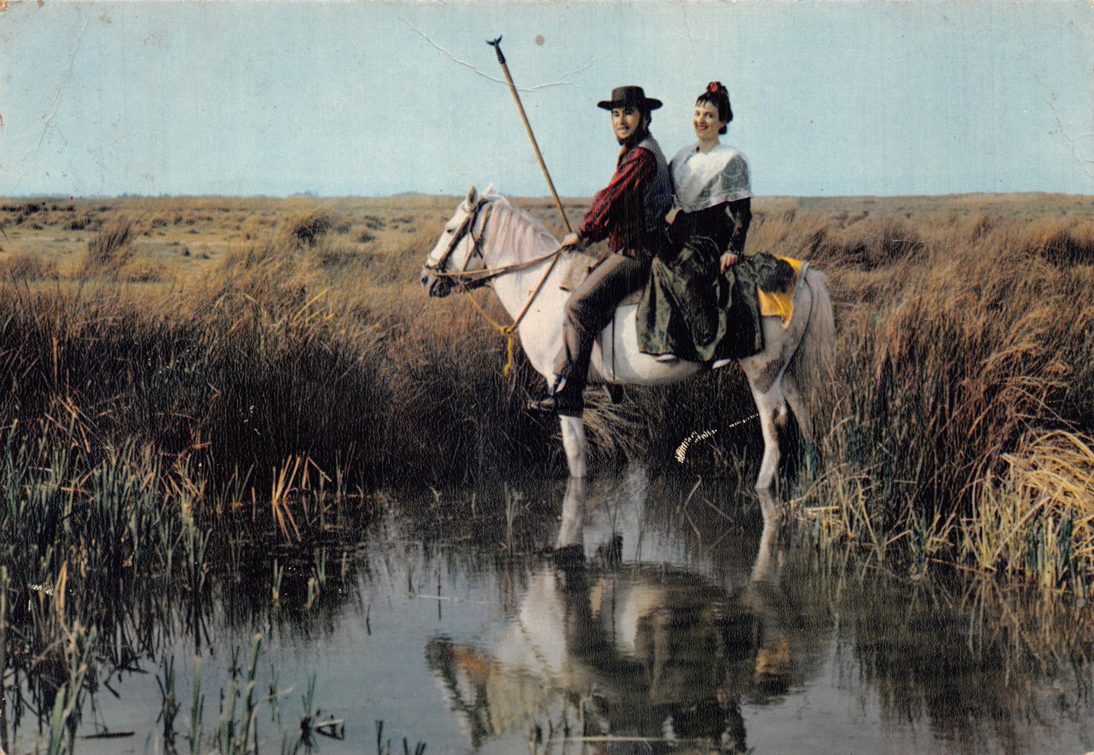 Camargue con los Gardians — junto a las orillas del Vaccarès — Société Solichrome