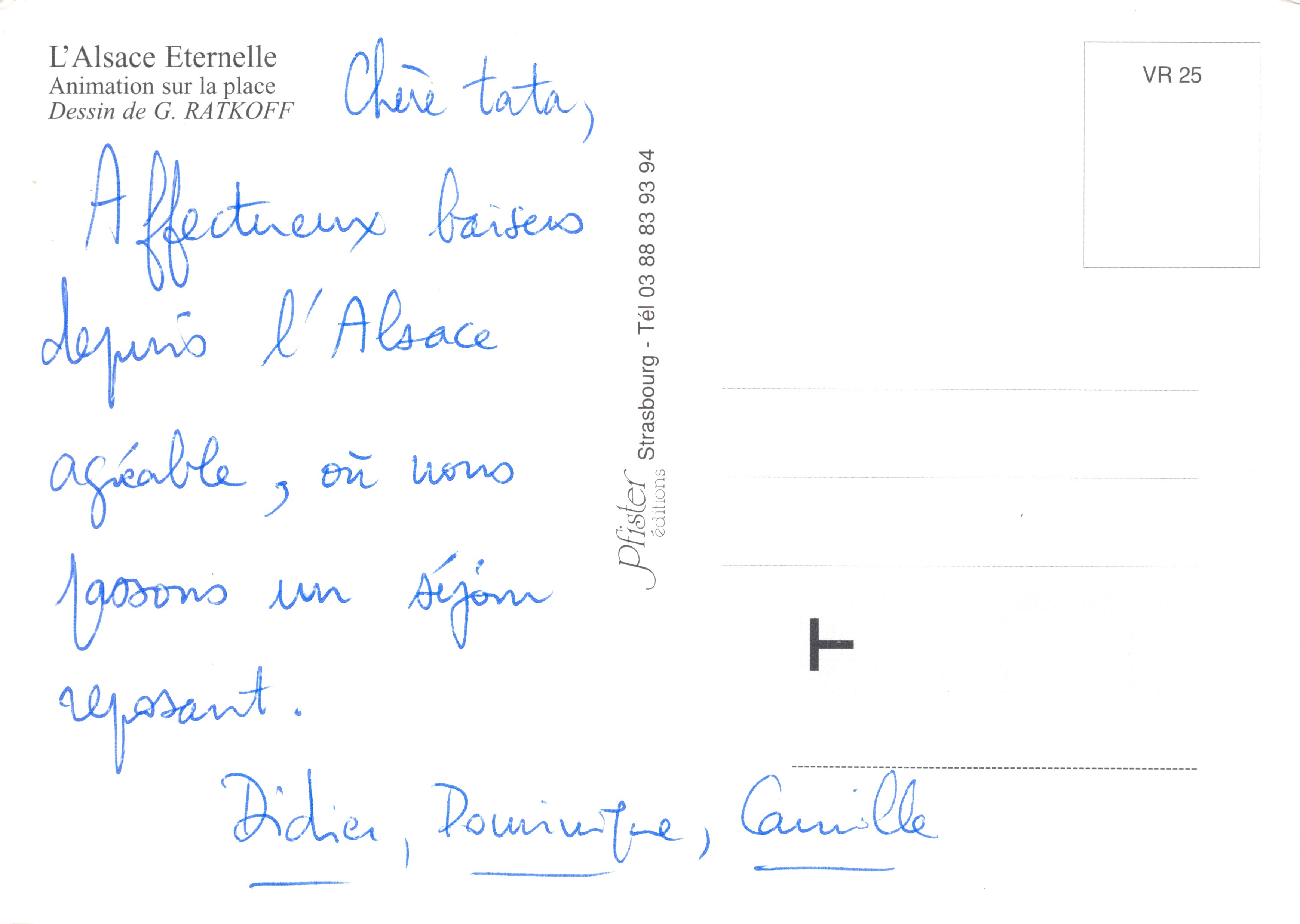 L'Alsazia Eterna — Animazione sulla piazza, editore Pfister editions, n. VR 25 — Verso
