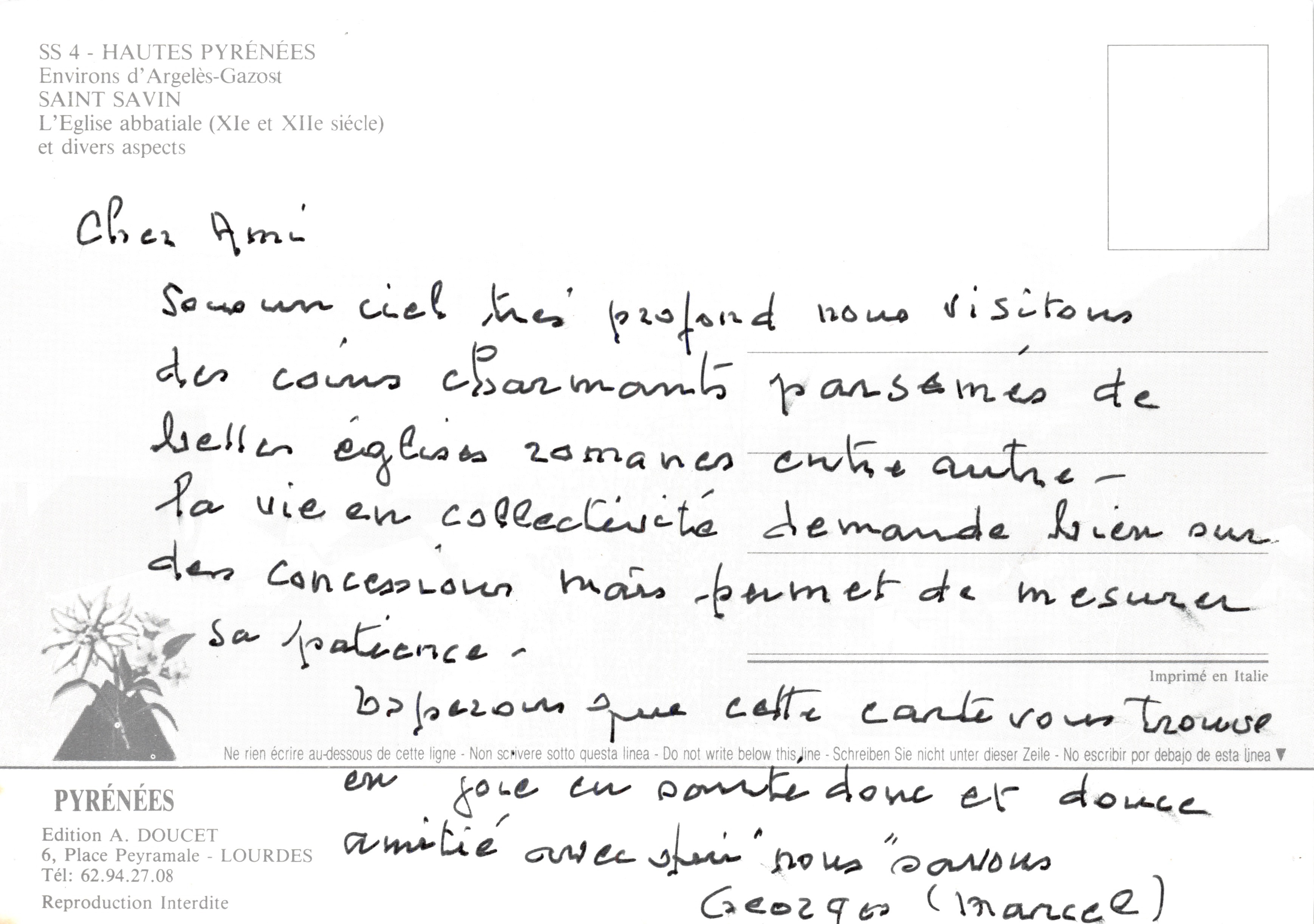 St. SAVIN — Église abbatiale (XIe et XIIe siècle) et divers aspects — Édition A. DOUCET — Reverso