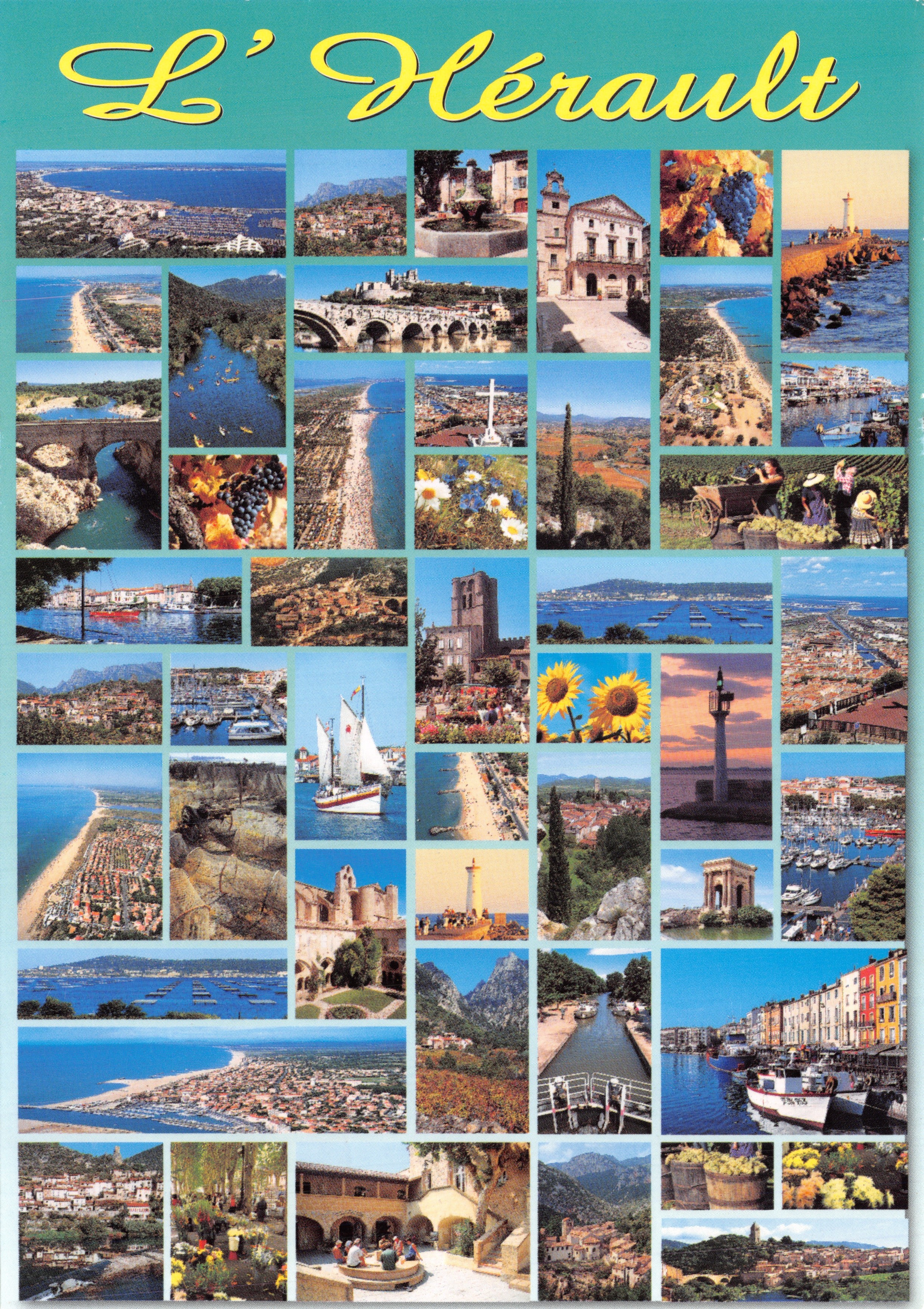 El Hérault — collage de paisajes y lugares — S.A. APA-POUX - ALBI