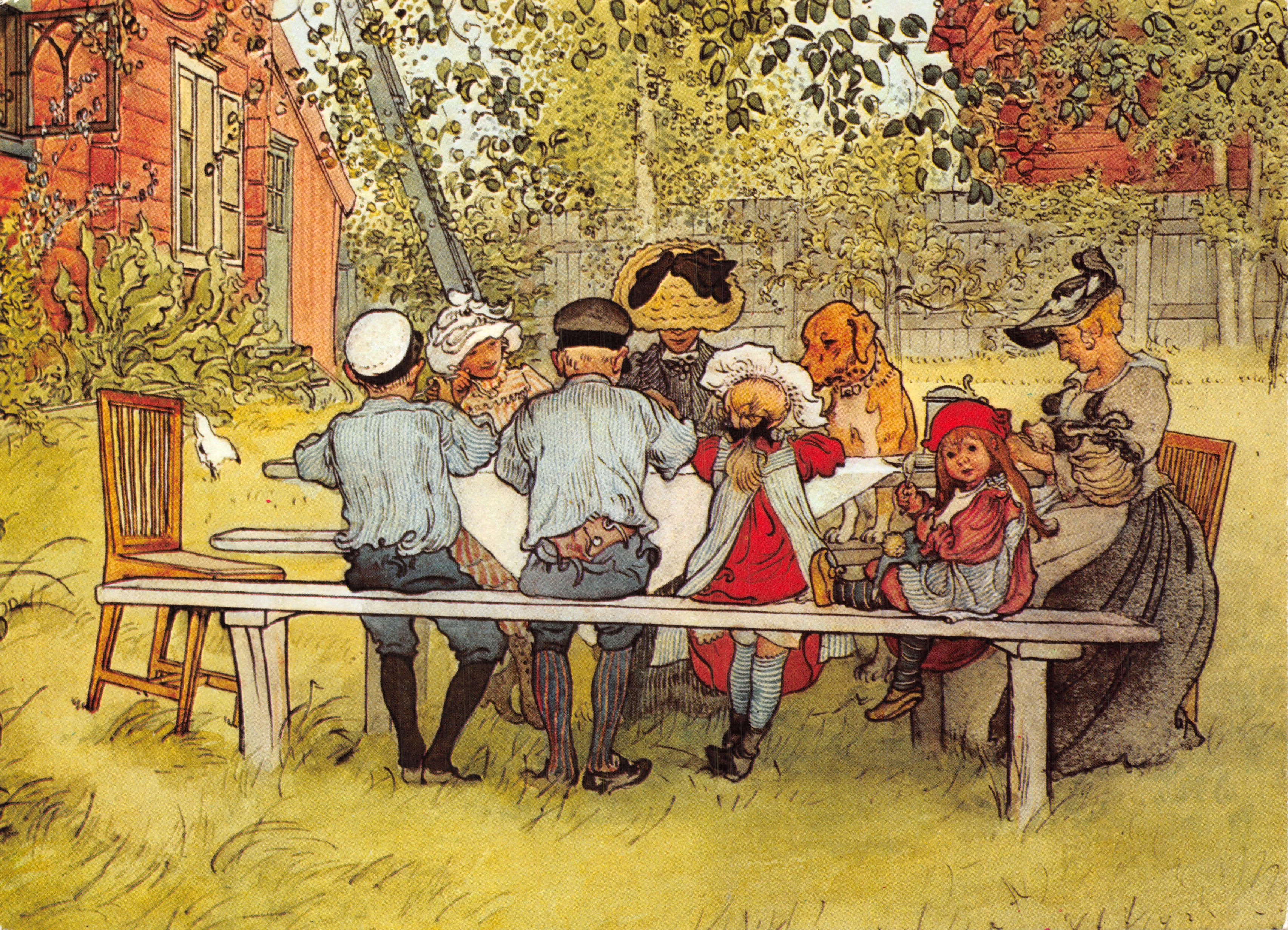 Frühstück unter dem großen Birnbaum — FamilienSzene — Pictura Graphica AB, Karlstad 1976, n°1-127-0
