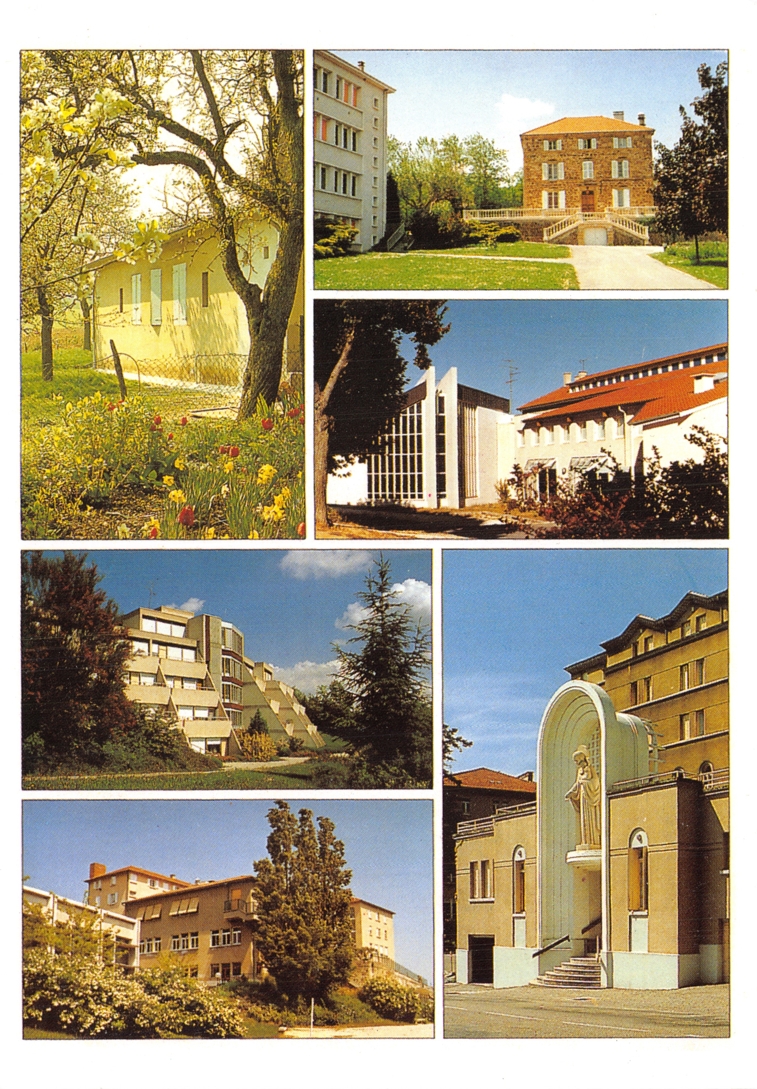 Foyer de Charité à Châteauneuf-de-Galaure — vue de plusieurs bâtiments du complexe, éditeur : Les Graphiques Mapus