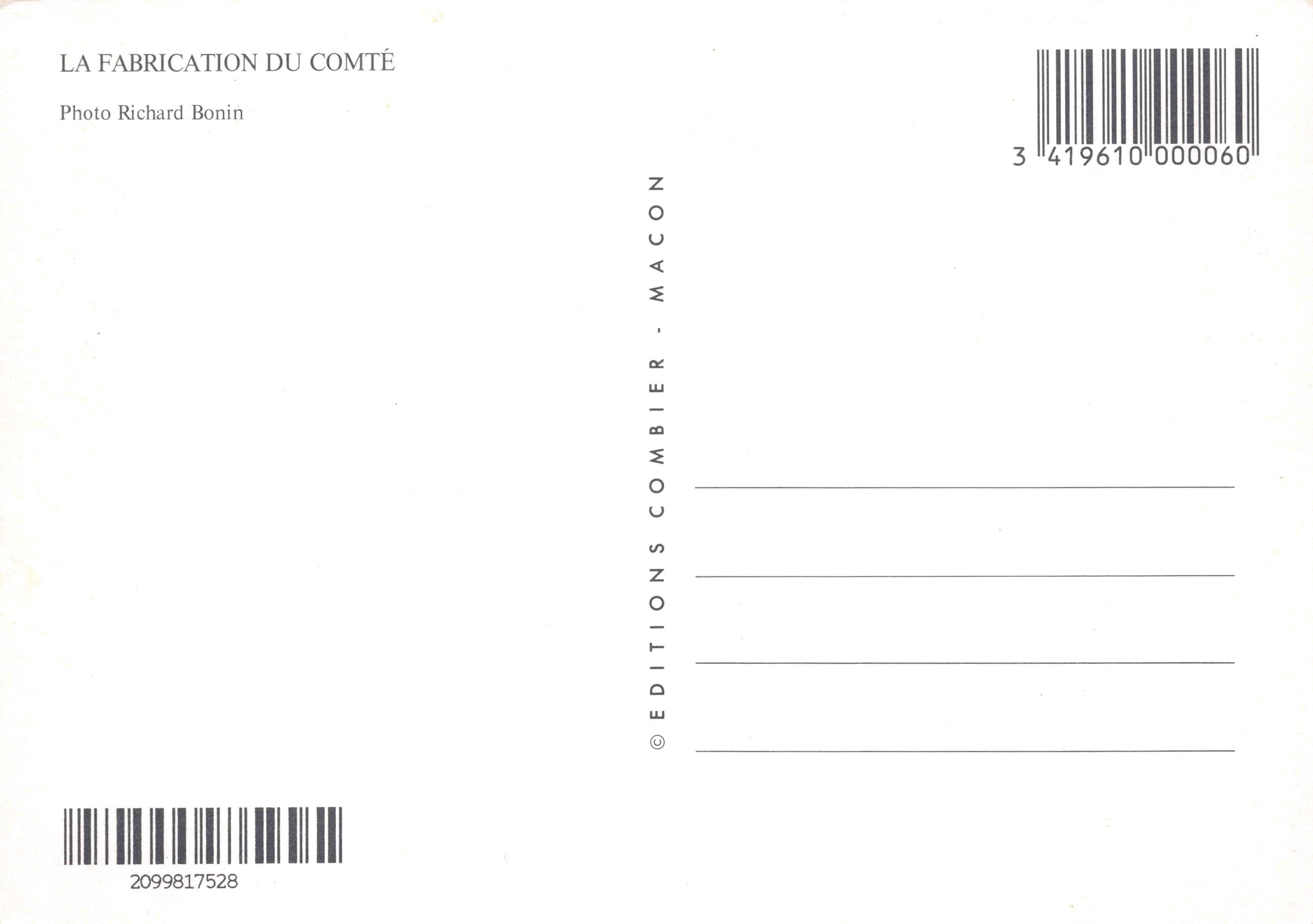 La fabricación del Comté — Proceso artesanal — Éditions Combier — Reverso