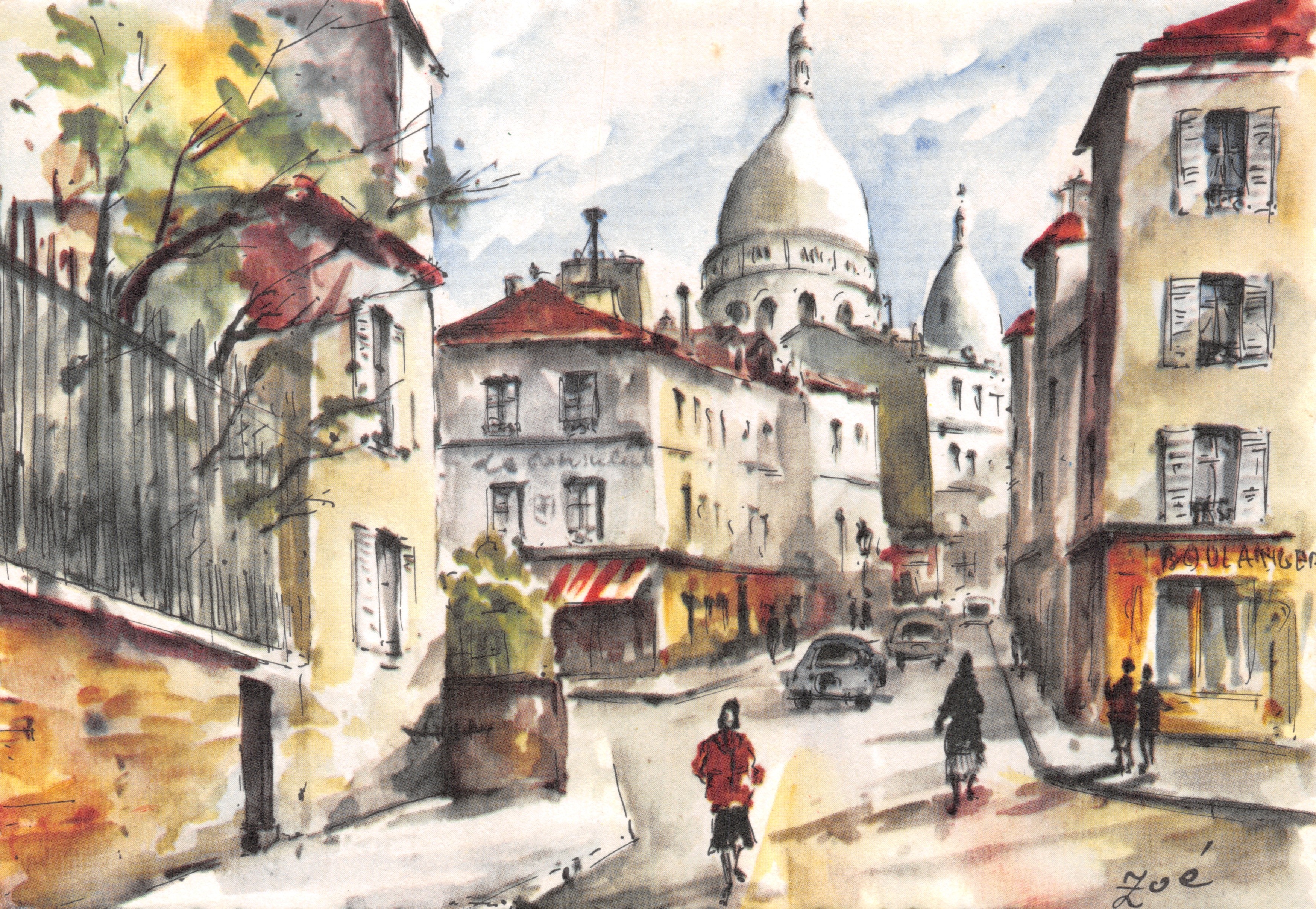 Vista di Montmartre — Sacré-Cœur in fondo — G. Navarro, N° 14