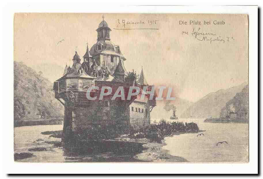 CPA Die Plaz bei Caub (Napoleon)