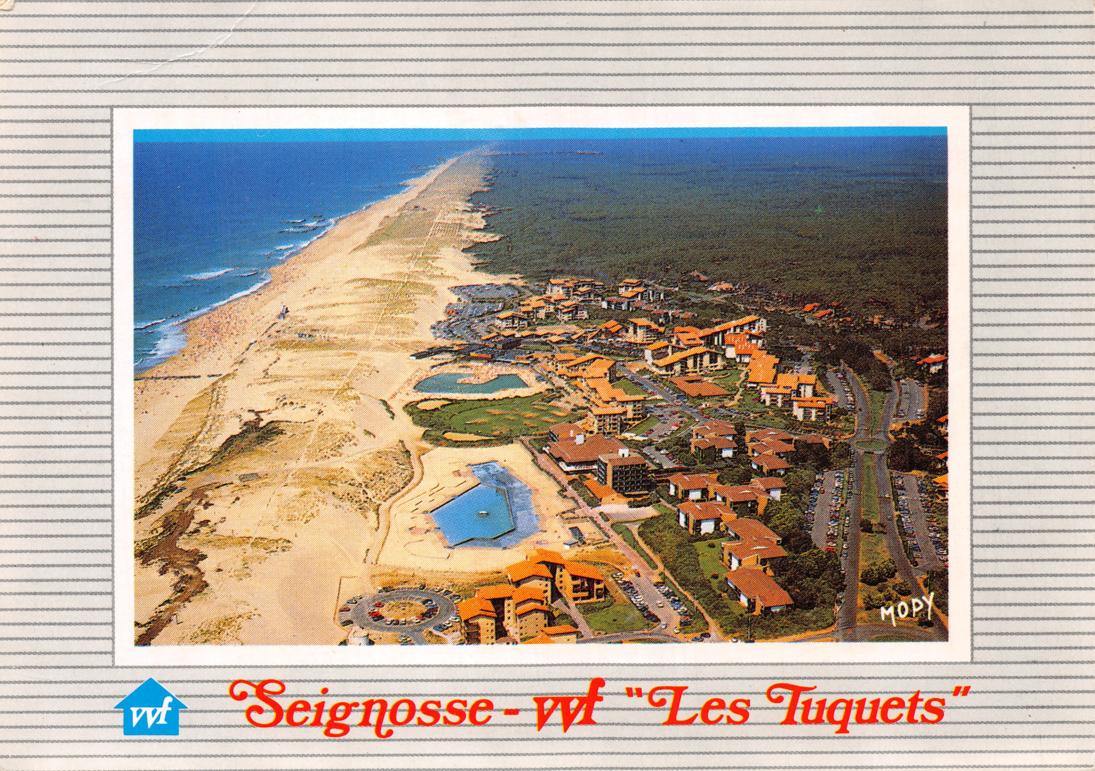 Seignosse - vue "Les Tuquets" — éditeur MOPY, imprimé sur la carte