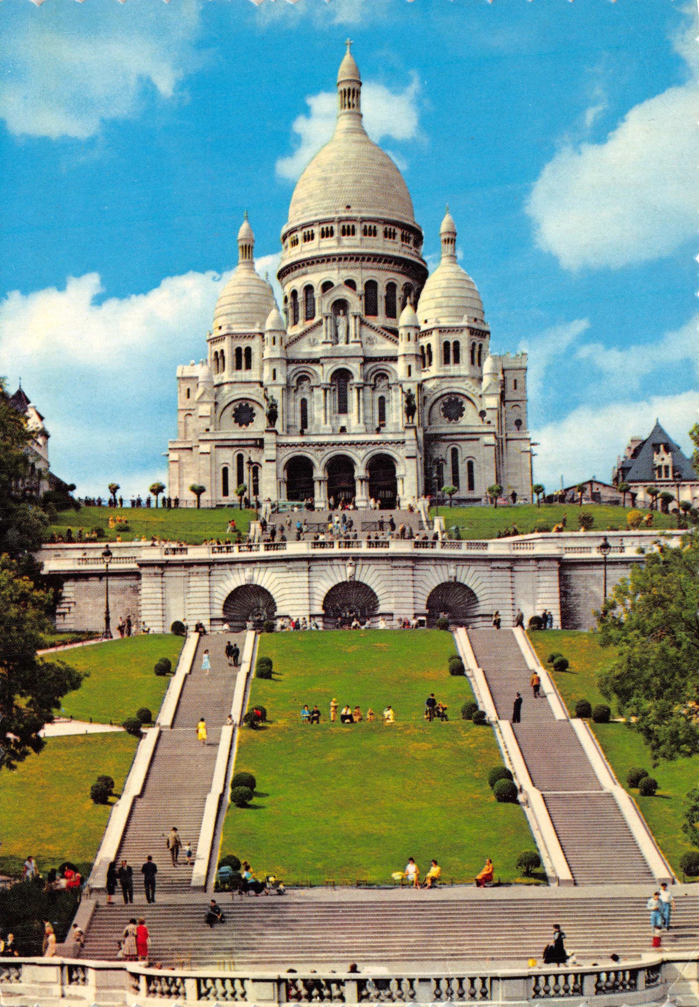 Sacré-Cœur de Montmartre — vue panoramique depuis les escaliers — imprimé LYNA PARIS