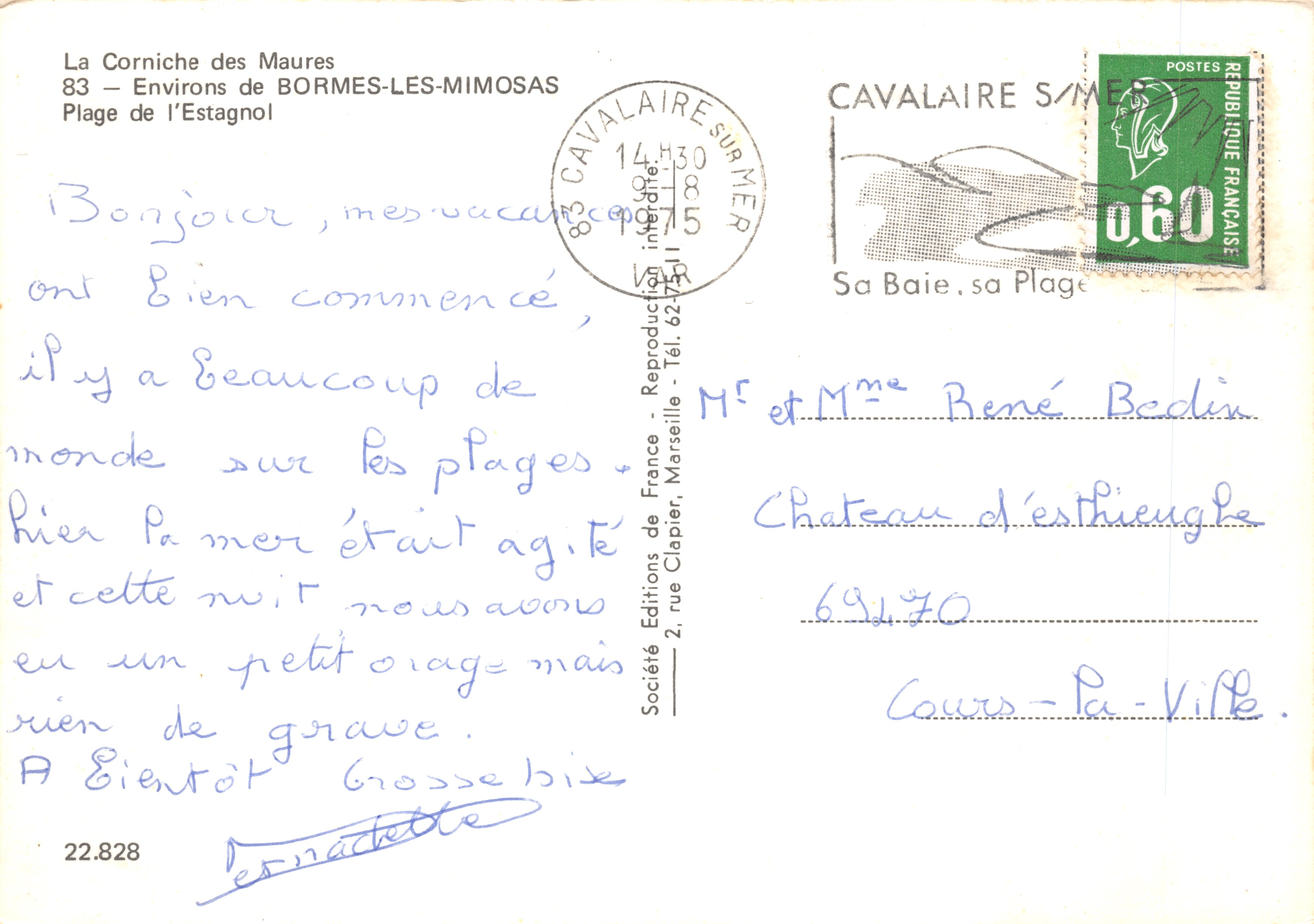 Playa de Estagnol — Costa de los Maures — Éditions de France — Reverso