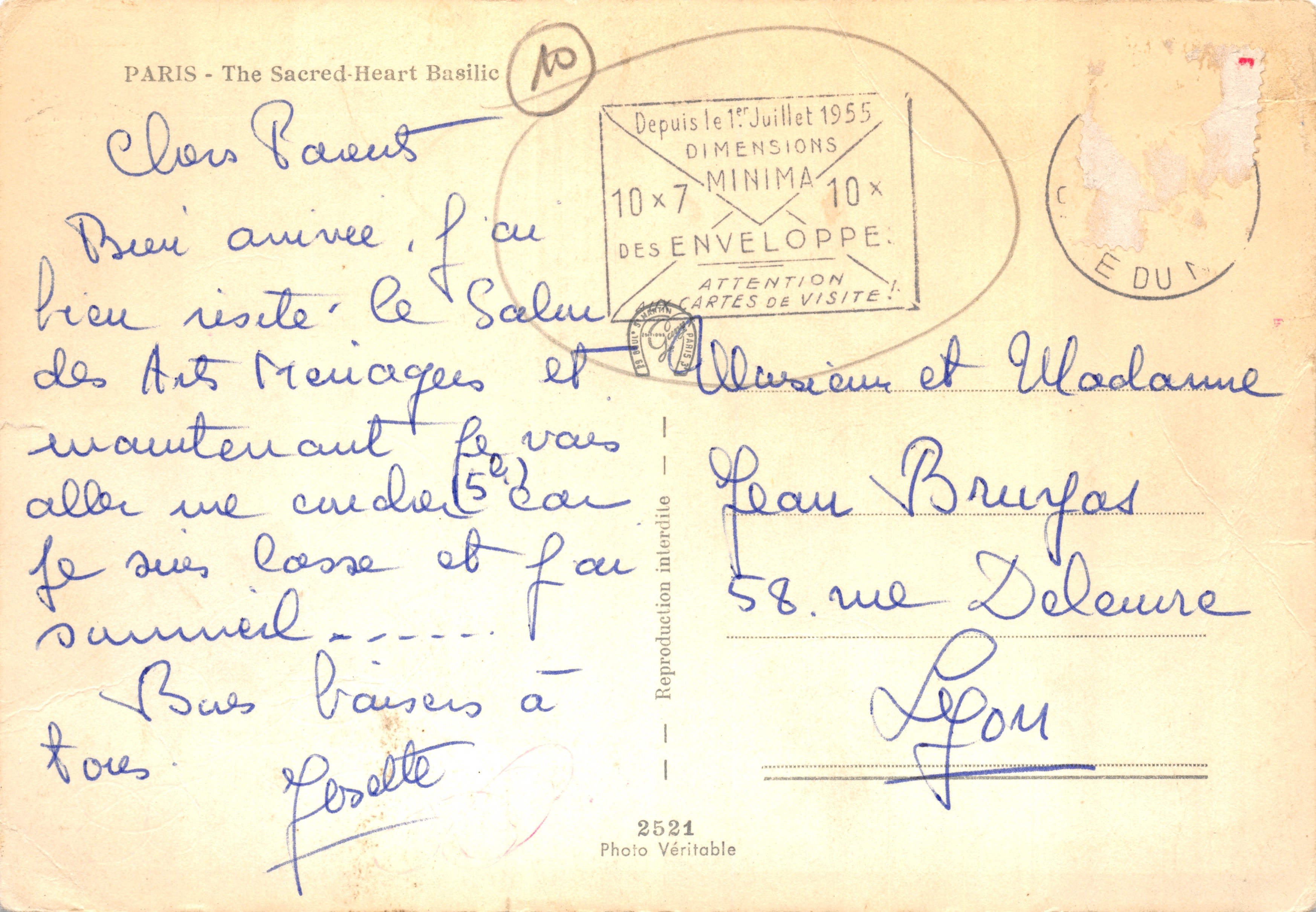Parigi - Il Sacré-Cœur — vista panoramica dalle scale, editore Gany — Verso
