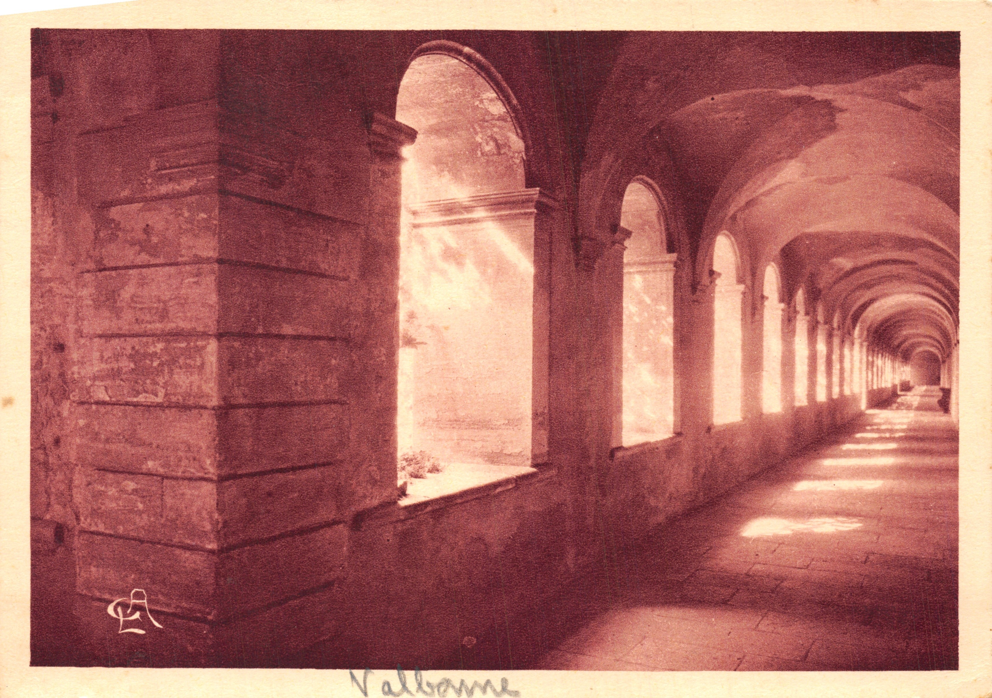Valbonne — Il grande Cloître — Edizione di G.-L. Arlaud, Lyon