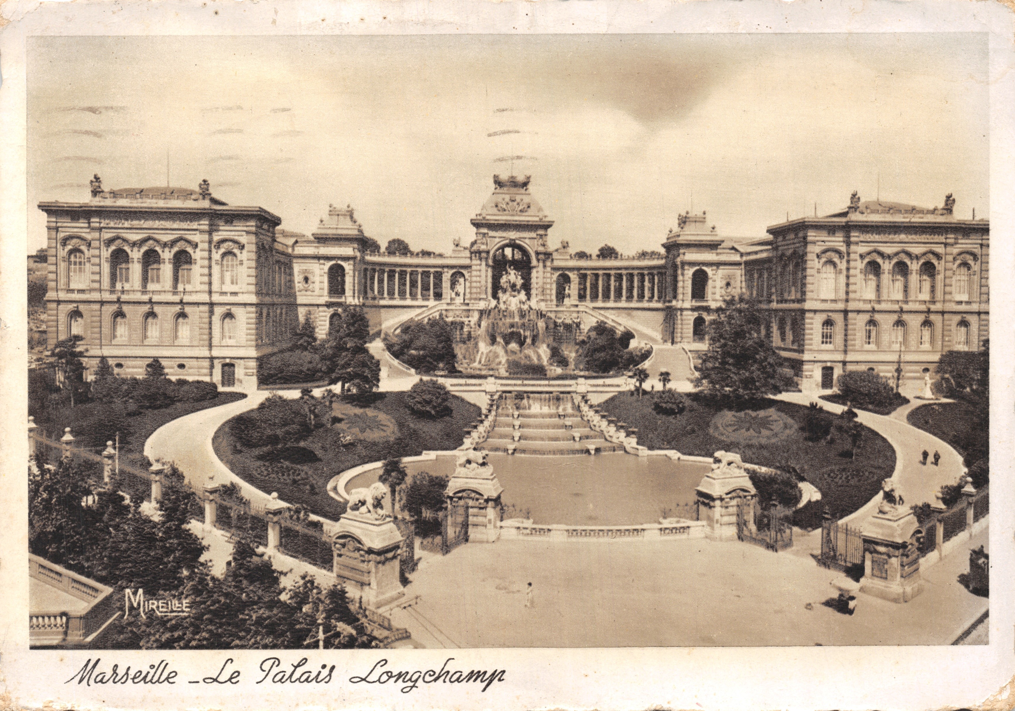 Marseille — Vista del Palais Longchamp — Editore Mireille