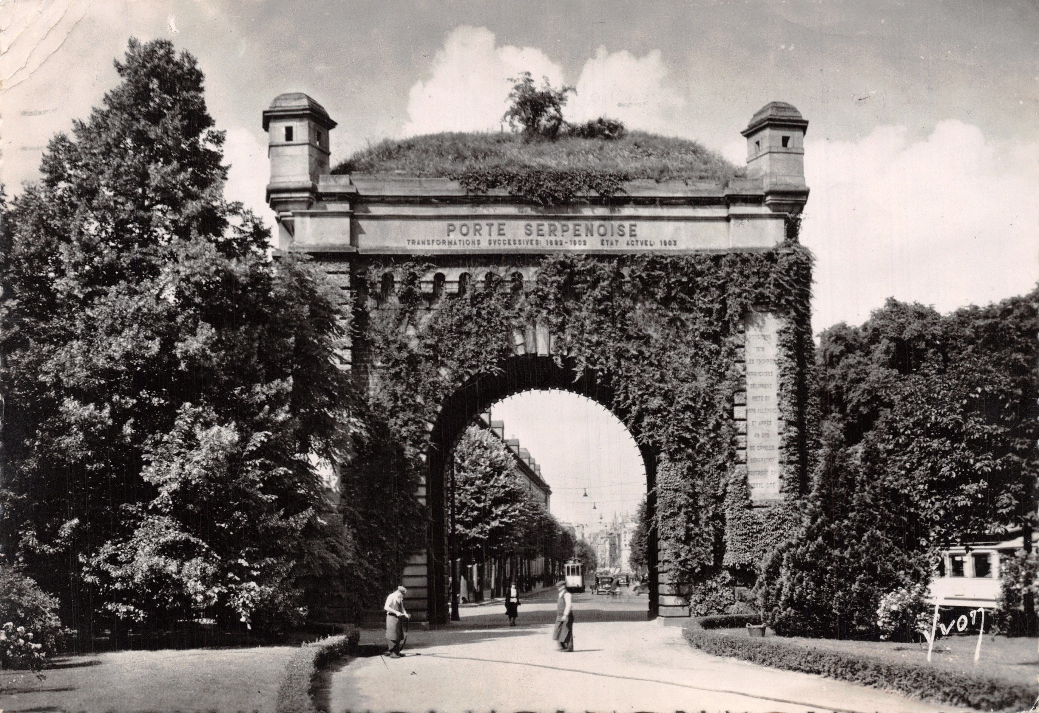 Porta Serpenoise — trasformazione 1898-1903, stato attuale 1909 — Les Editions d'Art, I.B. 1025