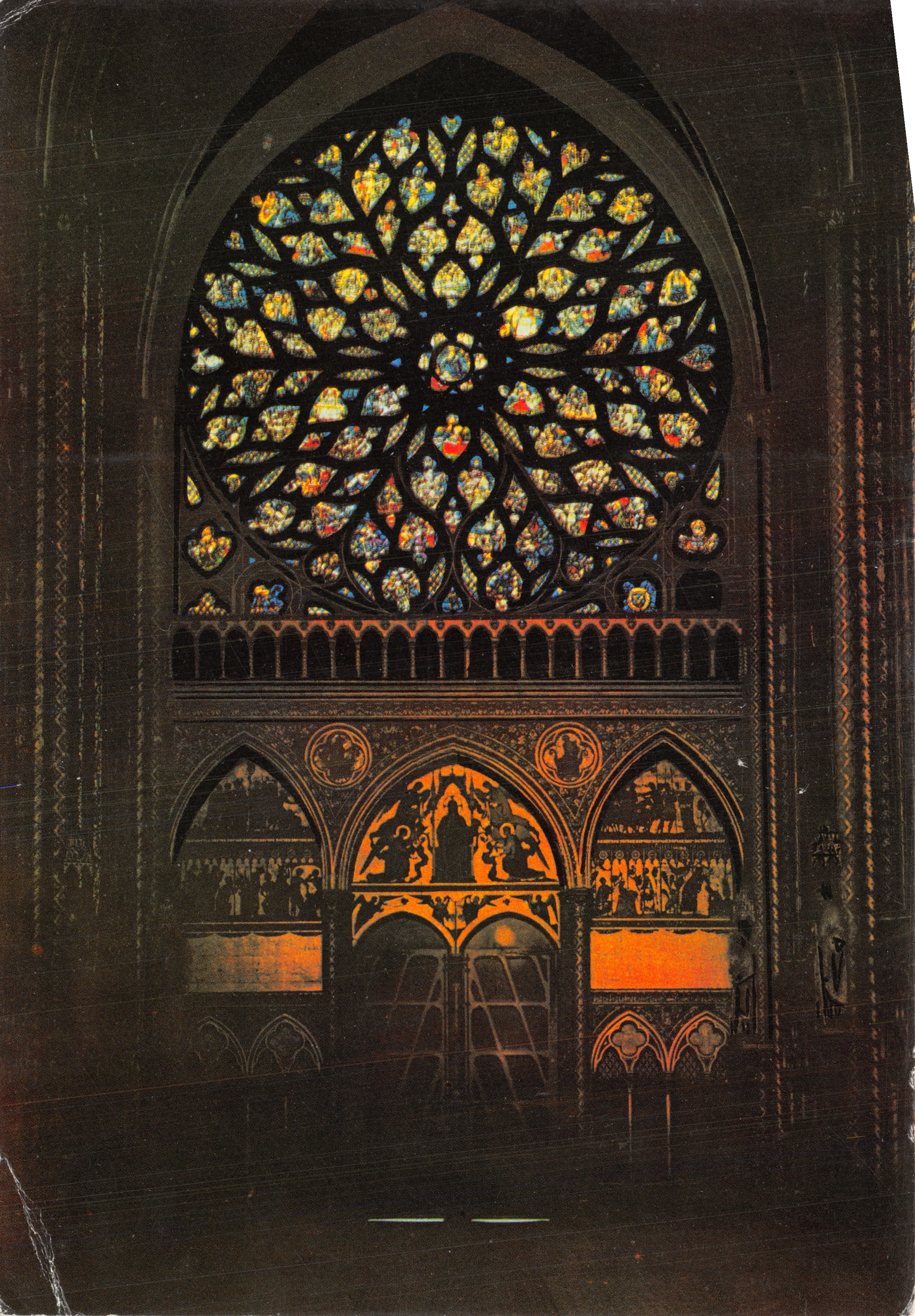 Roset van de kathedraal Notre-Dame de Reims — binnenkant — Dépôt-Imprimeur Macon