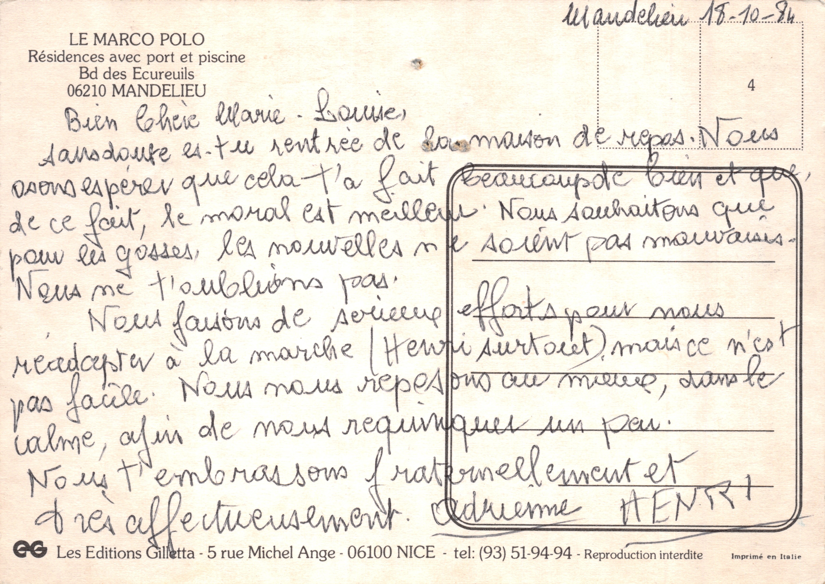 Le Marco Polo — residenze con porto e piscina — Les Editions Gilletta — Verso