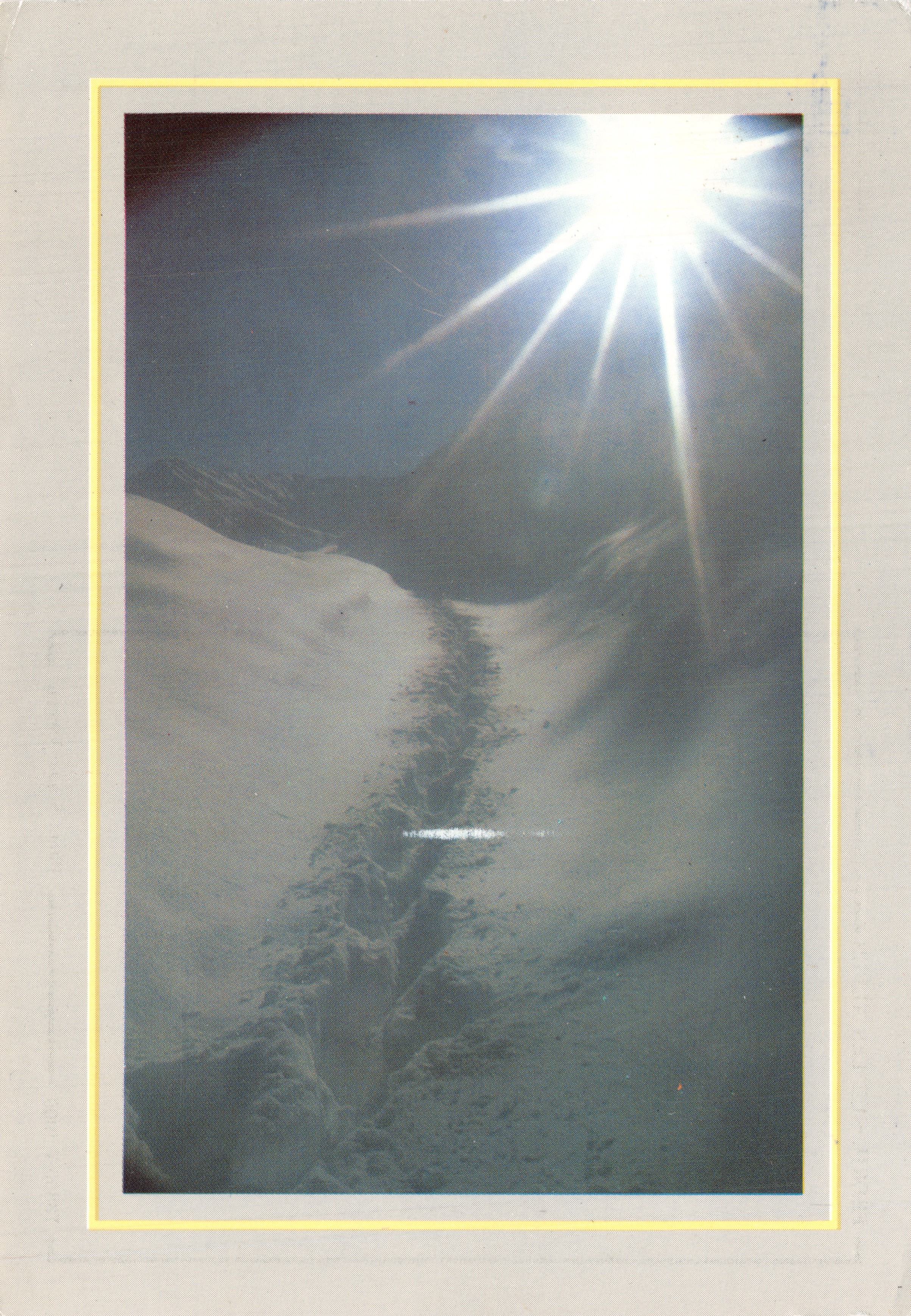 Fairy Tale on the Alps — snowy mountain view with rays of sunlight — Photo Studio Vincent, 73300 V 1909