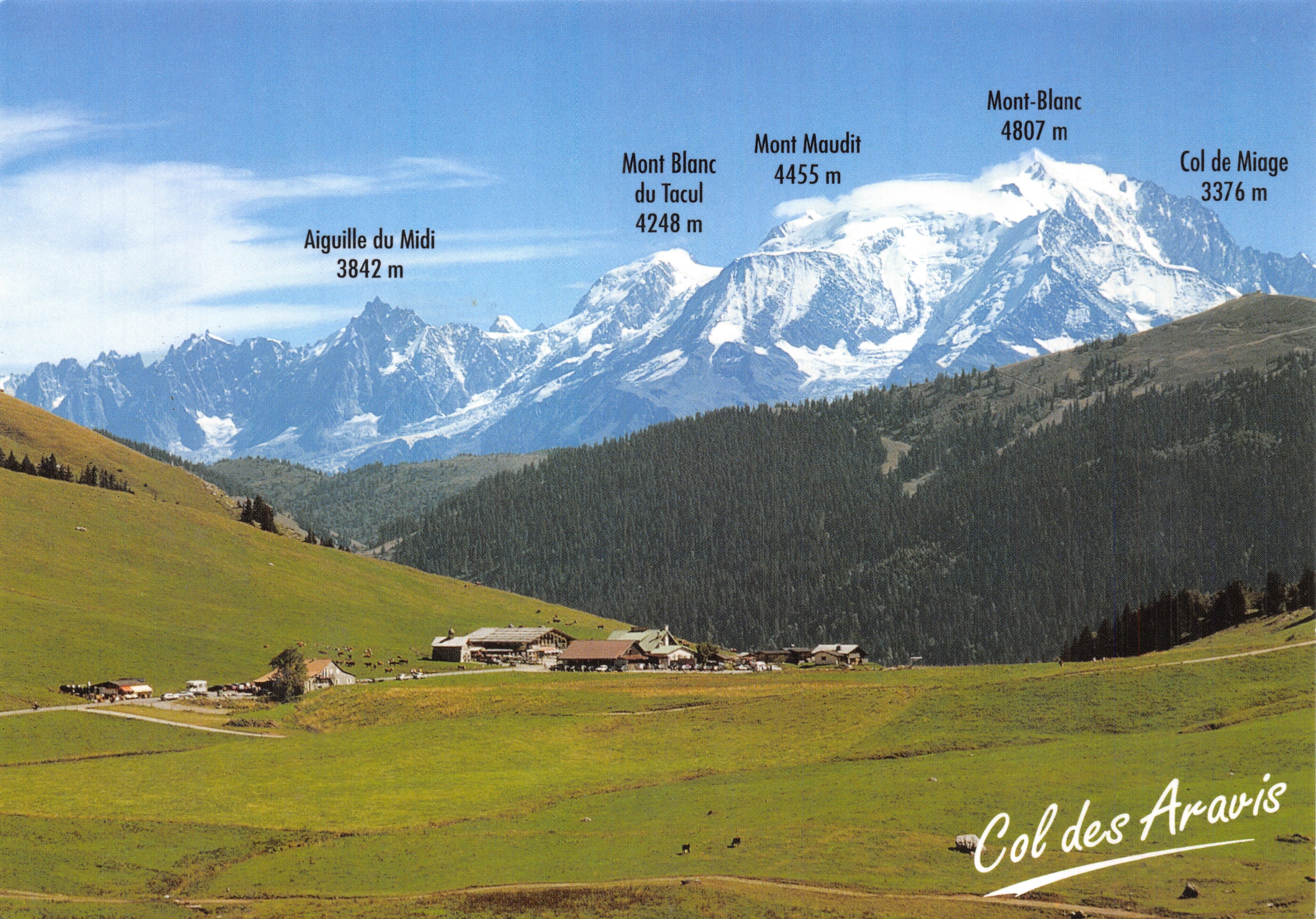 Col des Aravis — panorama sur le massif du Mont-Blanc — Éditions REVALP - ALBERTVILLE