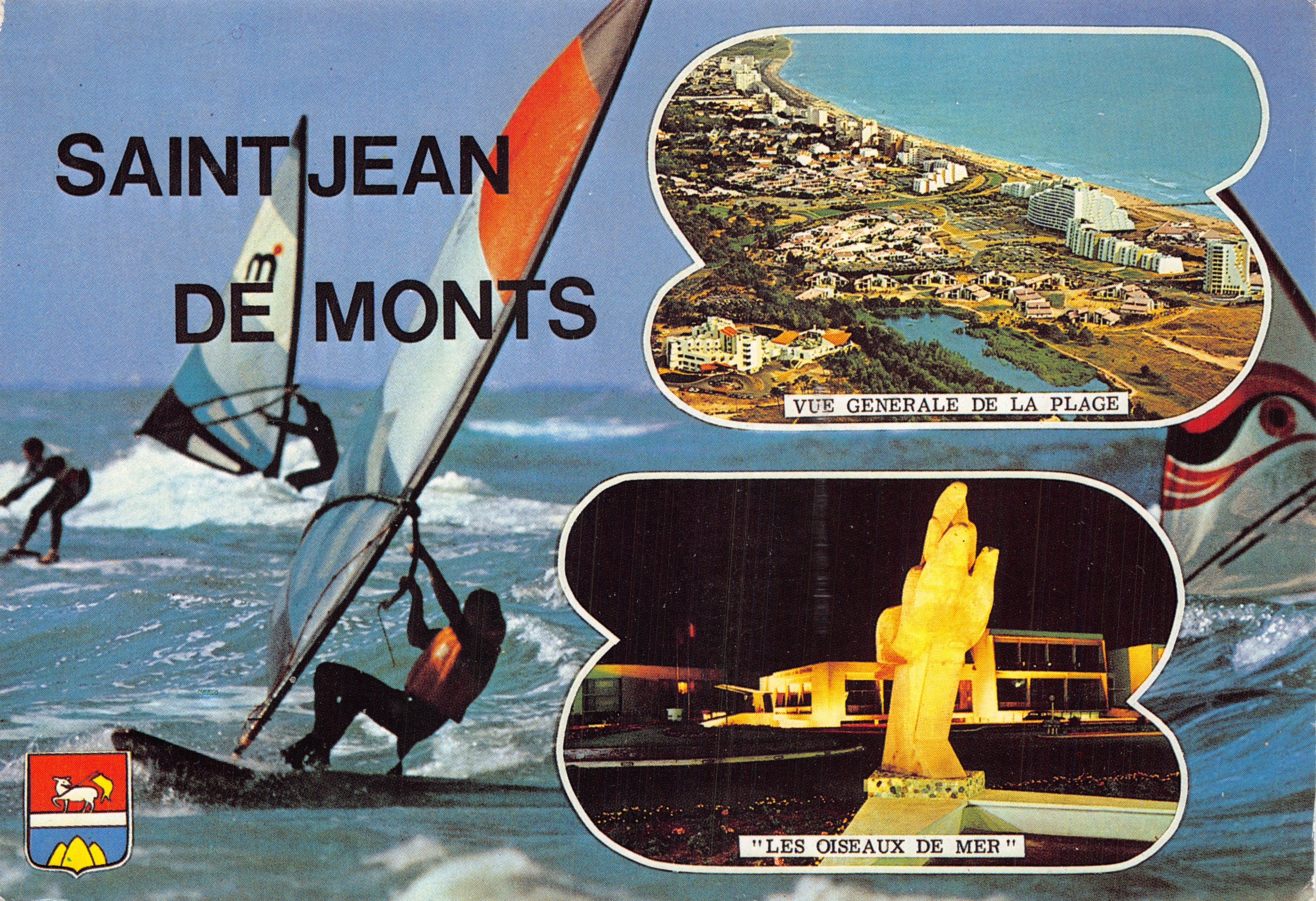 Saint Jean de Monts — general view of the beach and sculpture 'Les Oiseaux de Mer' — publisher ARTAUD Frères